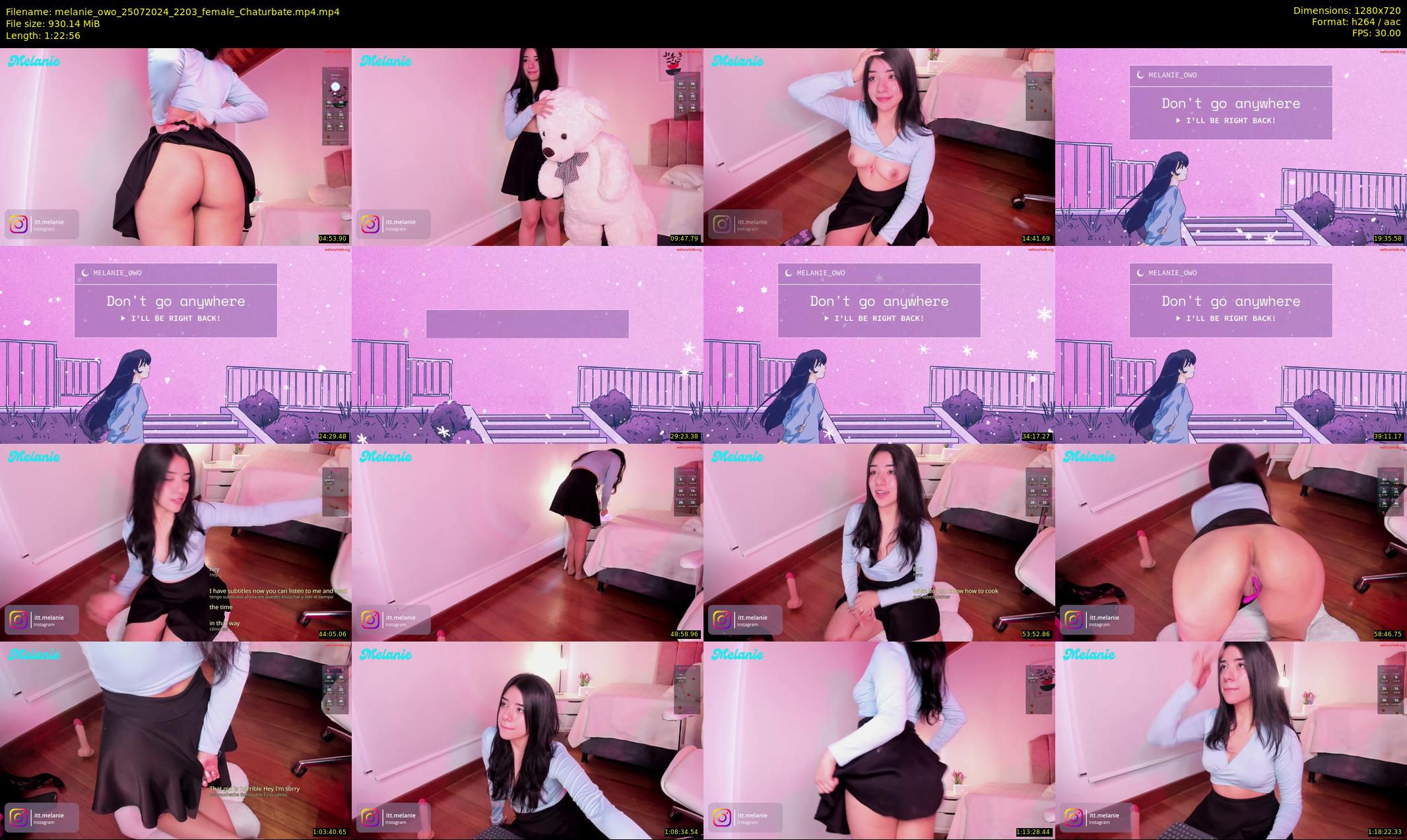 melanie_owo — 83 minute Chaturbate female cam show recording, 720p, Jul 25, 2024