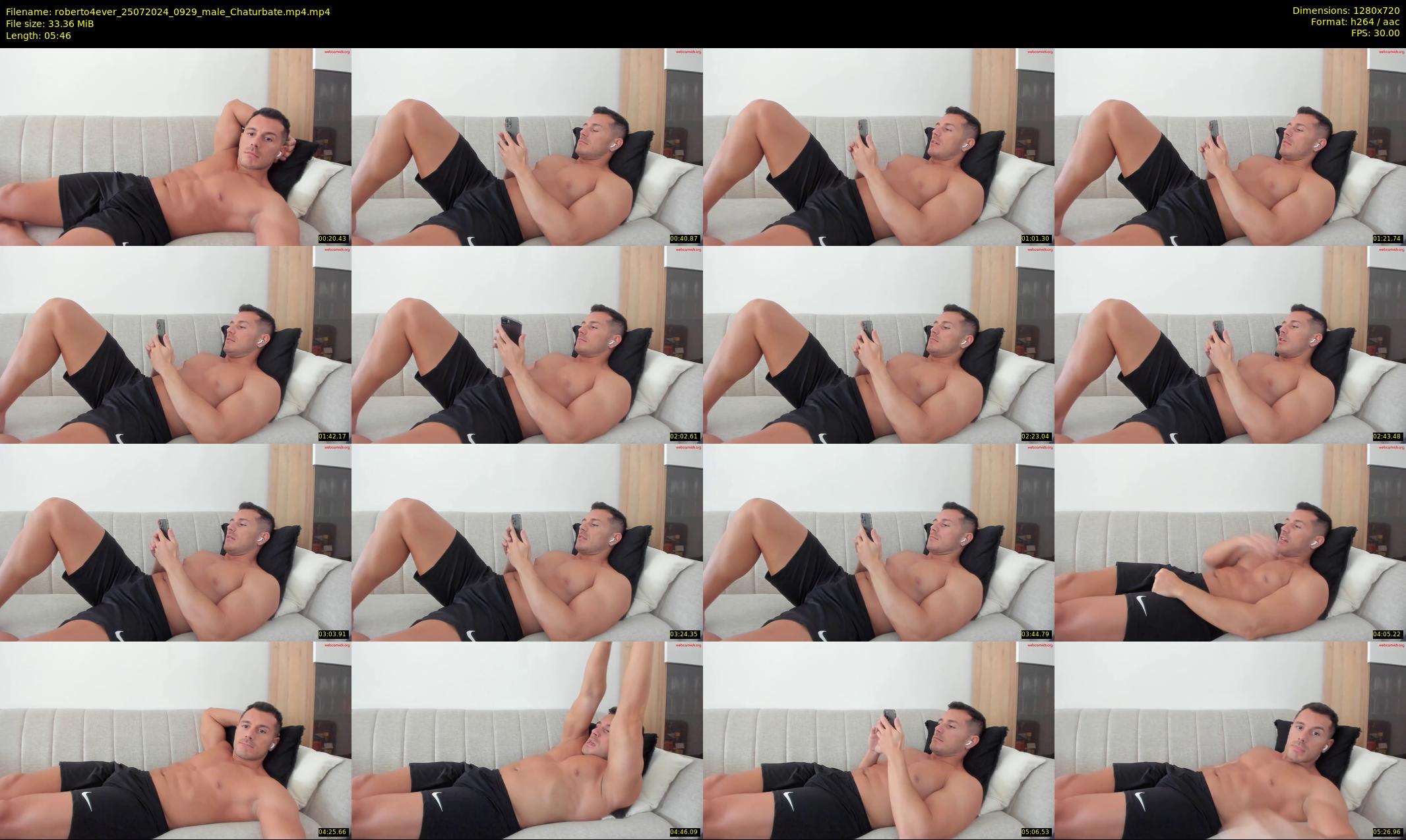 roberto4ever — 6 minute Chaturbate male cam show recording, 720p, Jul 25, 2024