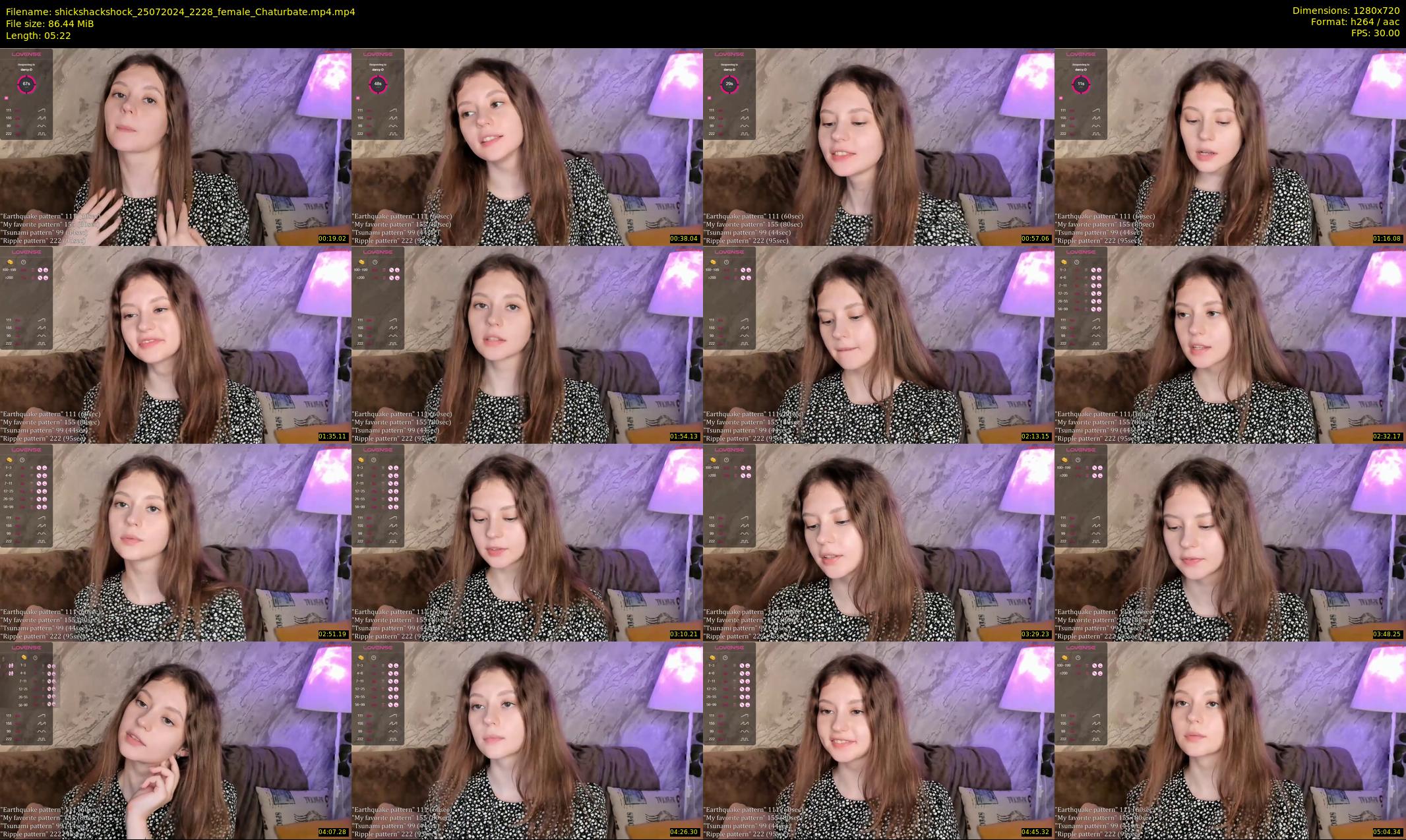 shickshackshock — 6 minute Chaturbate female cam show recording, 720p, Jul 25, 2024