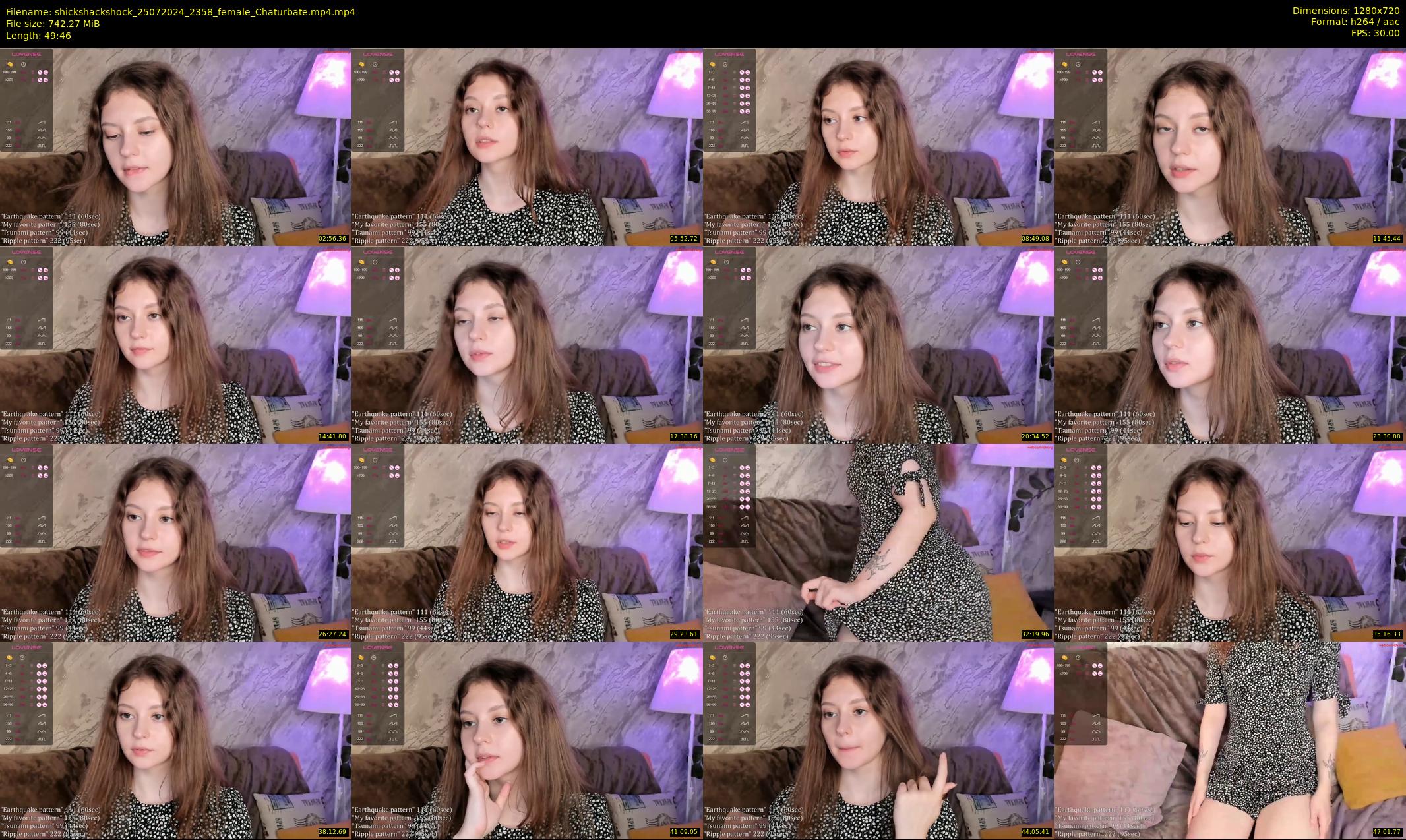 shickshackshock — 50 minute Chaturbate female cam show recording, 720p, Jul 25, 2024