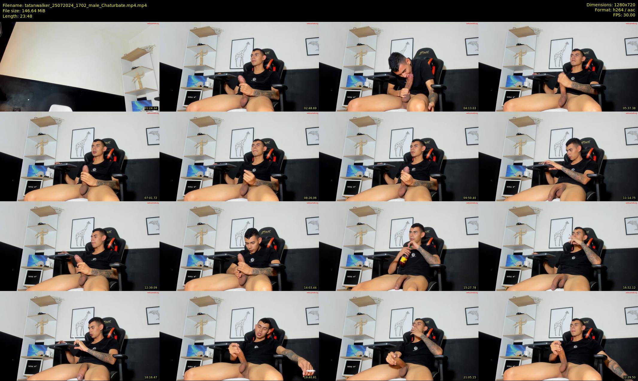 tatanwalker — 24 minute Chaturbate male cam show recording, 720p, Jul 25, 2024