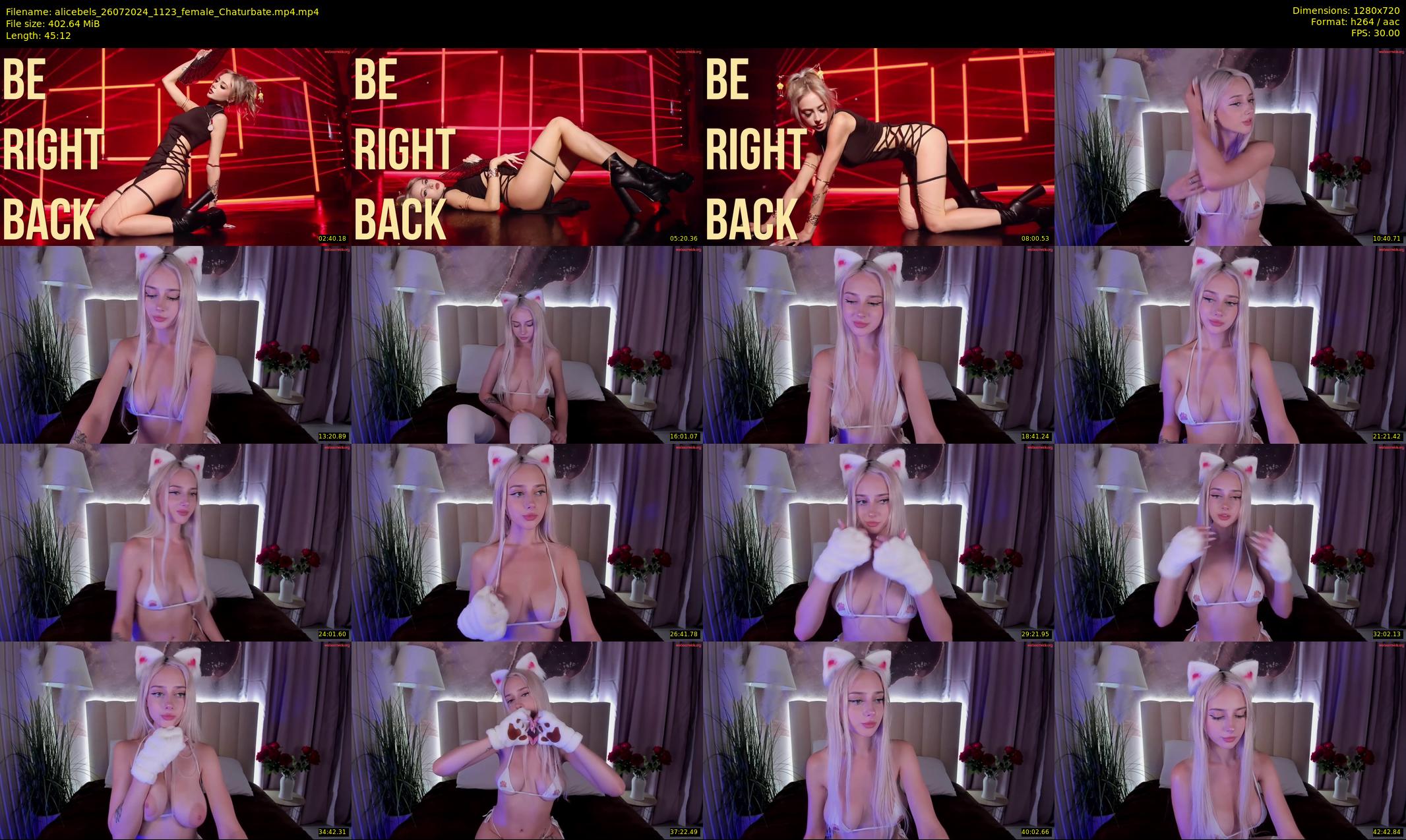 alicebels — 46 minute Chaturbate female cam show recording, 720p, Jul 26, 2024