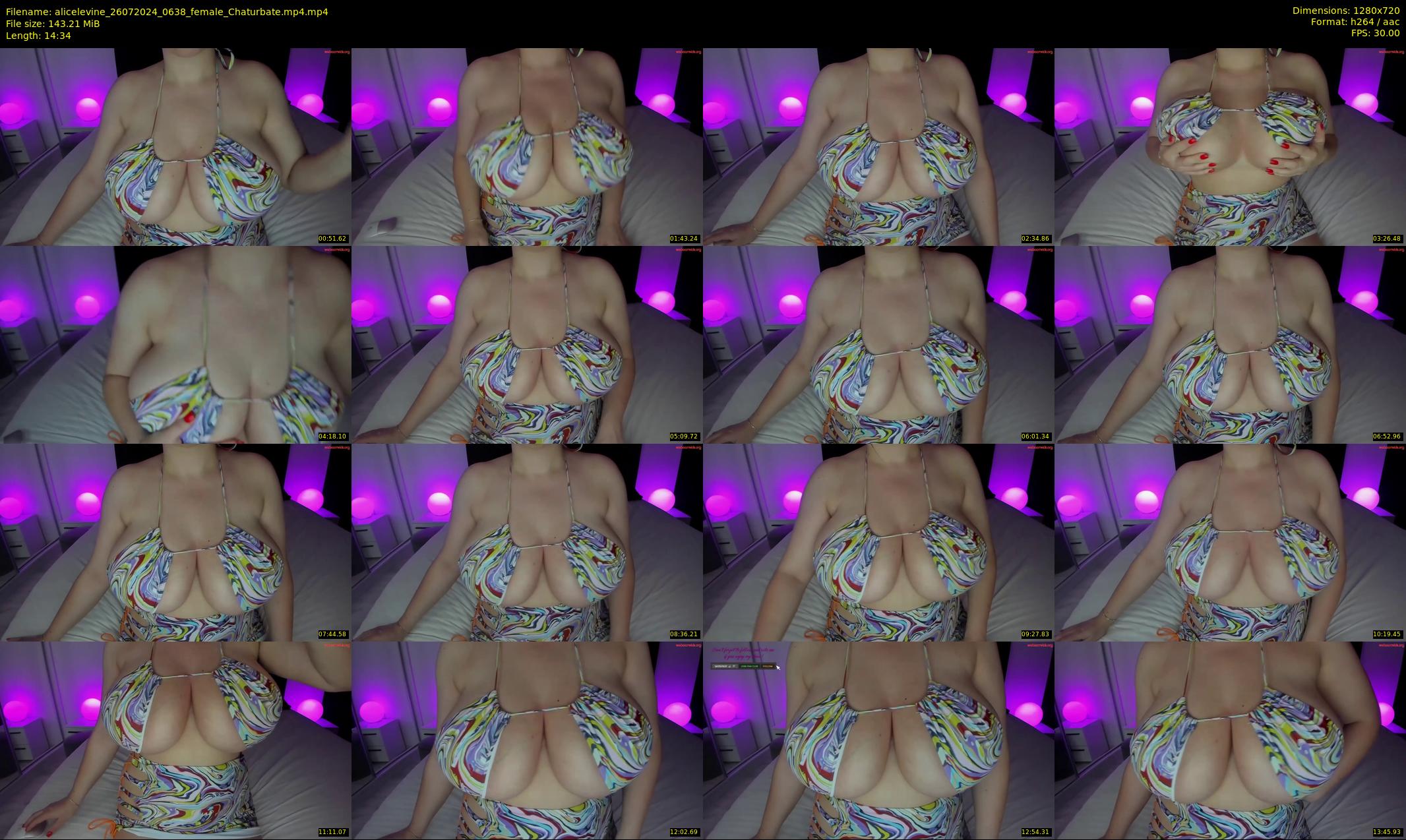 alicelevine — 15 minute Chaturbate female cam show recording, 720p, Jul 26, 2024