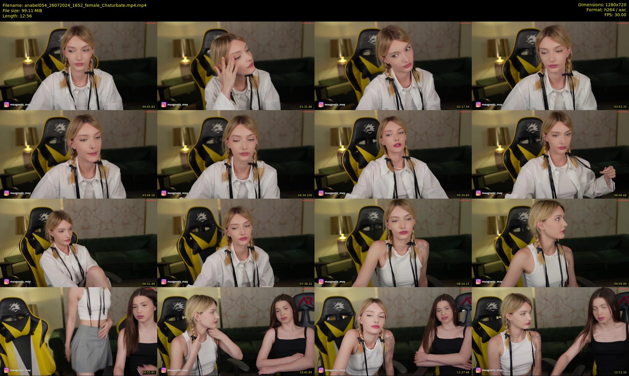 anabel054 — 13 minute Chaturbate female cam show recording, 720p, Jul 26, 2024