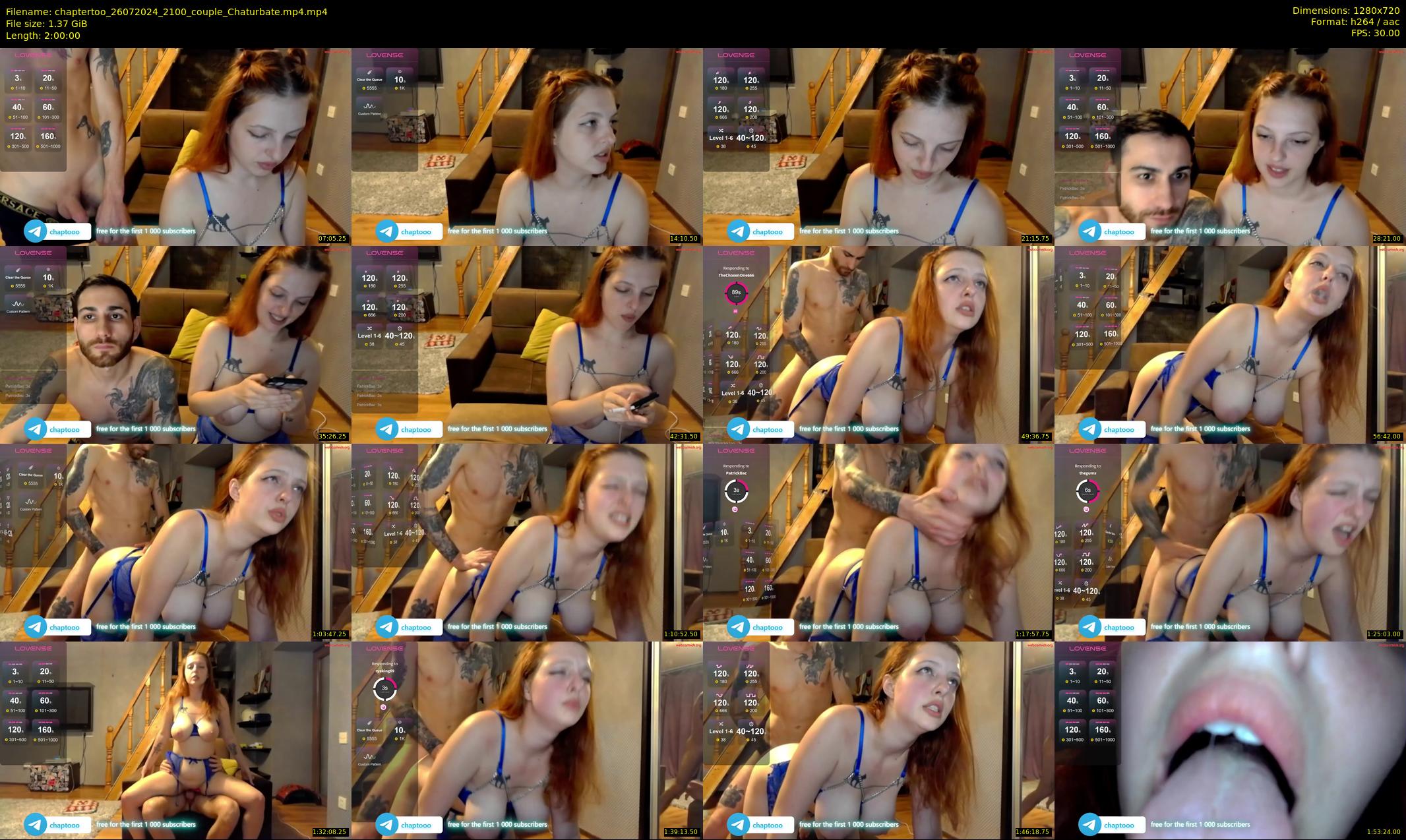 chaptertoo — 120 minute Chaturbate couple cam show recording, 720p, Jul 26, 2024