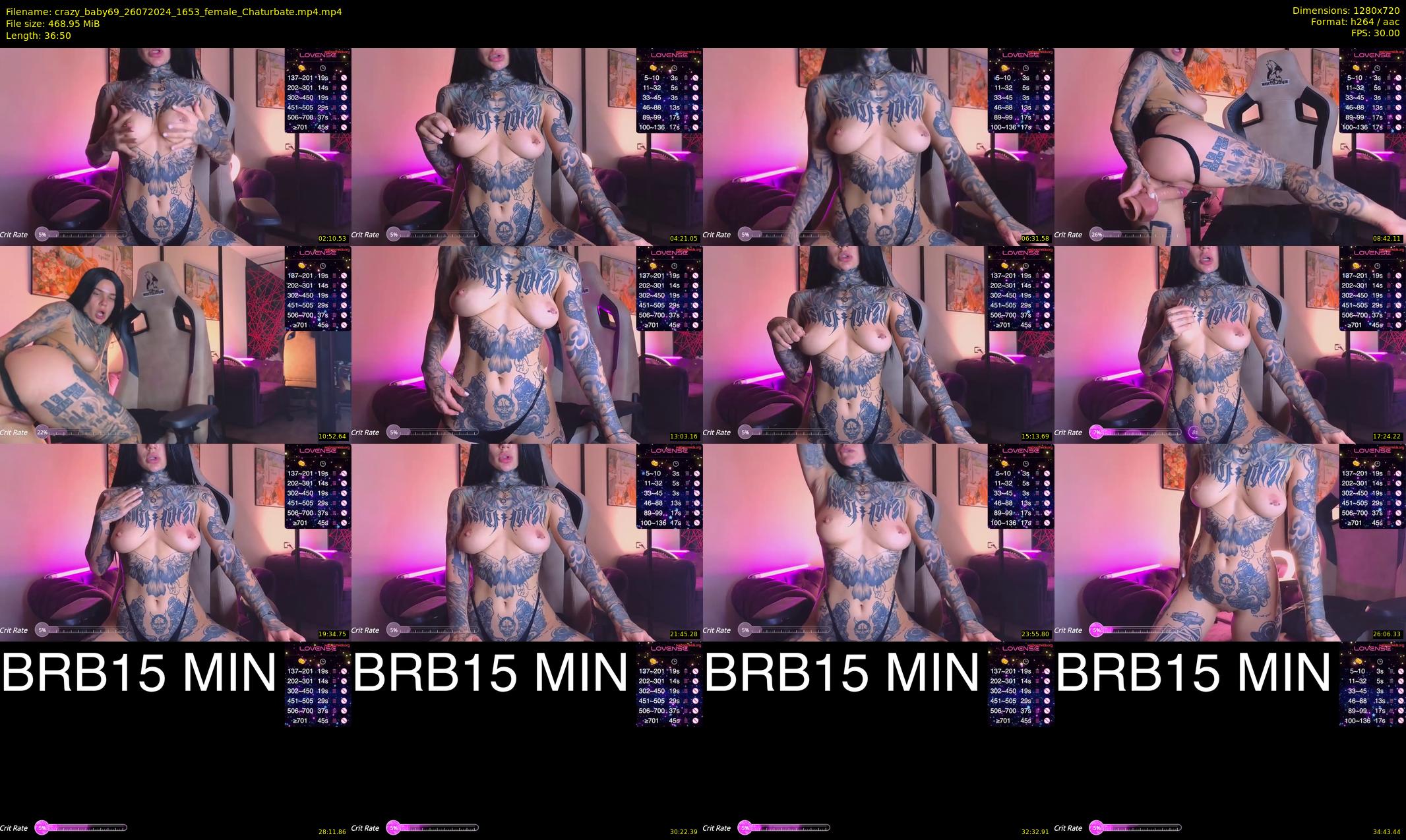 crazy_baby69 — 37 minute Chaturbate female cam show recording, 720p, Jul 26, 2024