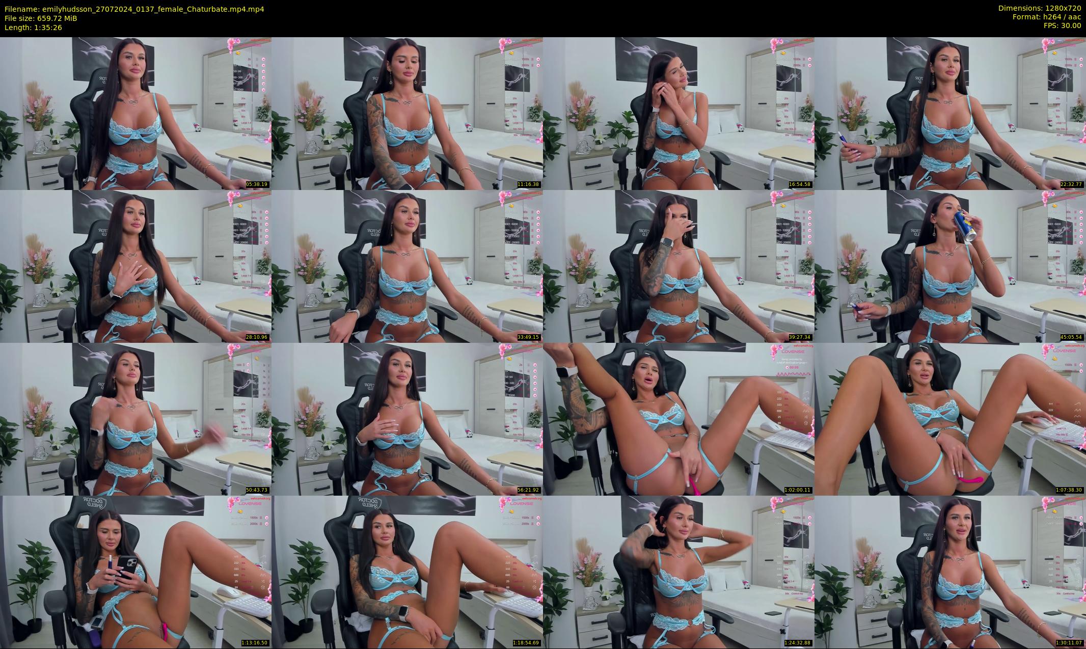 emilyhudsson — 96 minute Chaturbate female cam show recording, 720p, Jul 27, 2024