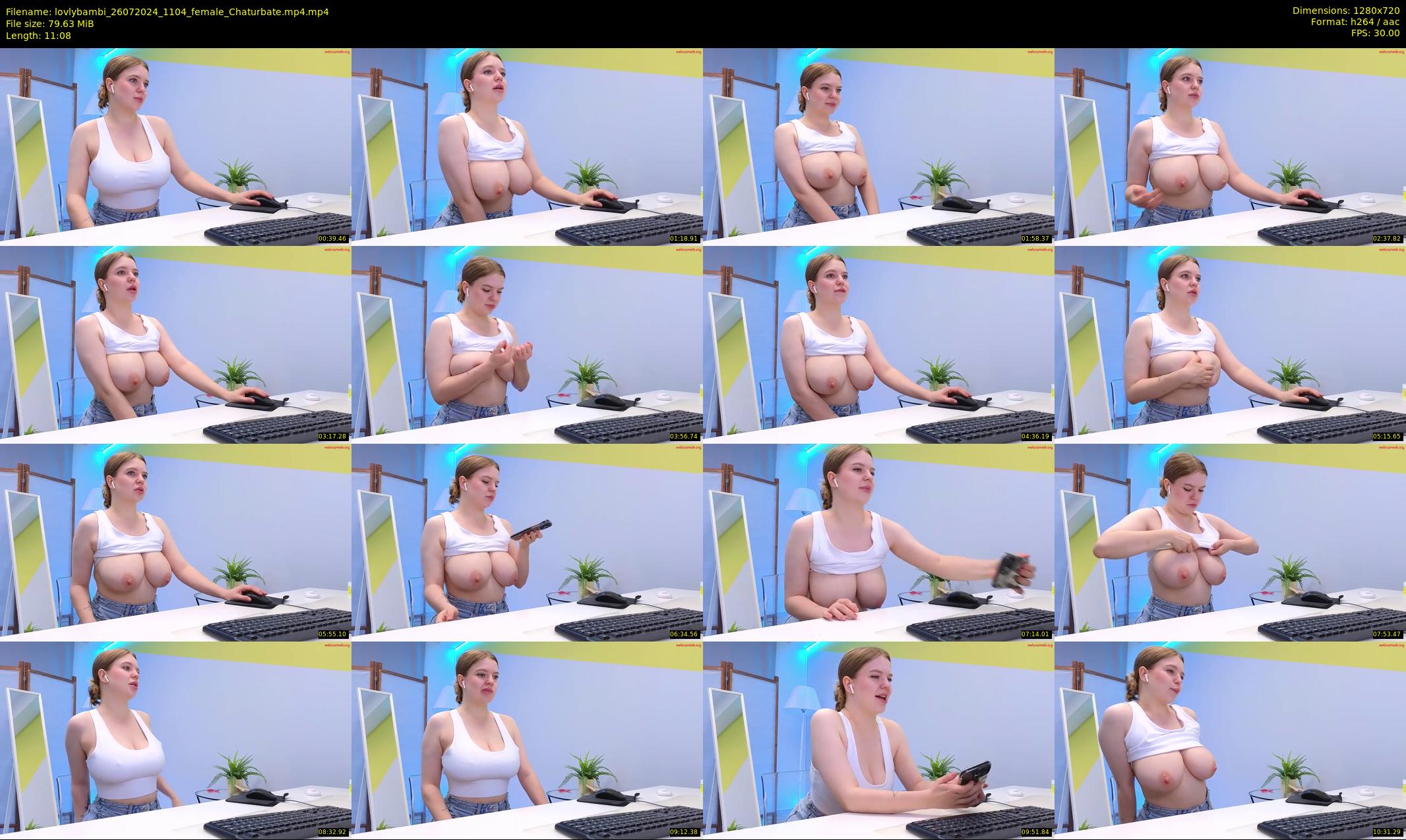 lovlybambi — 12 minute Chaturbate female cam show recording, 720p, Jul 26, 2024
