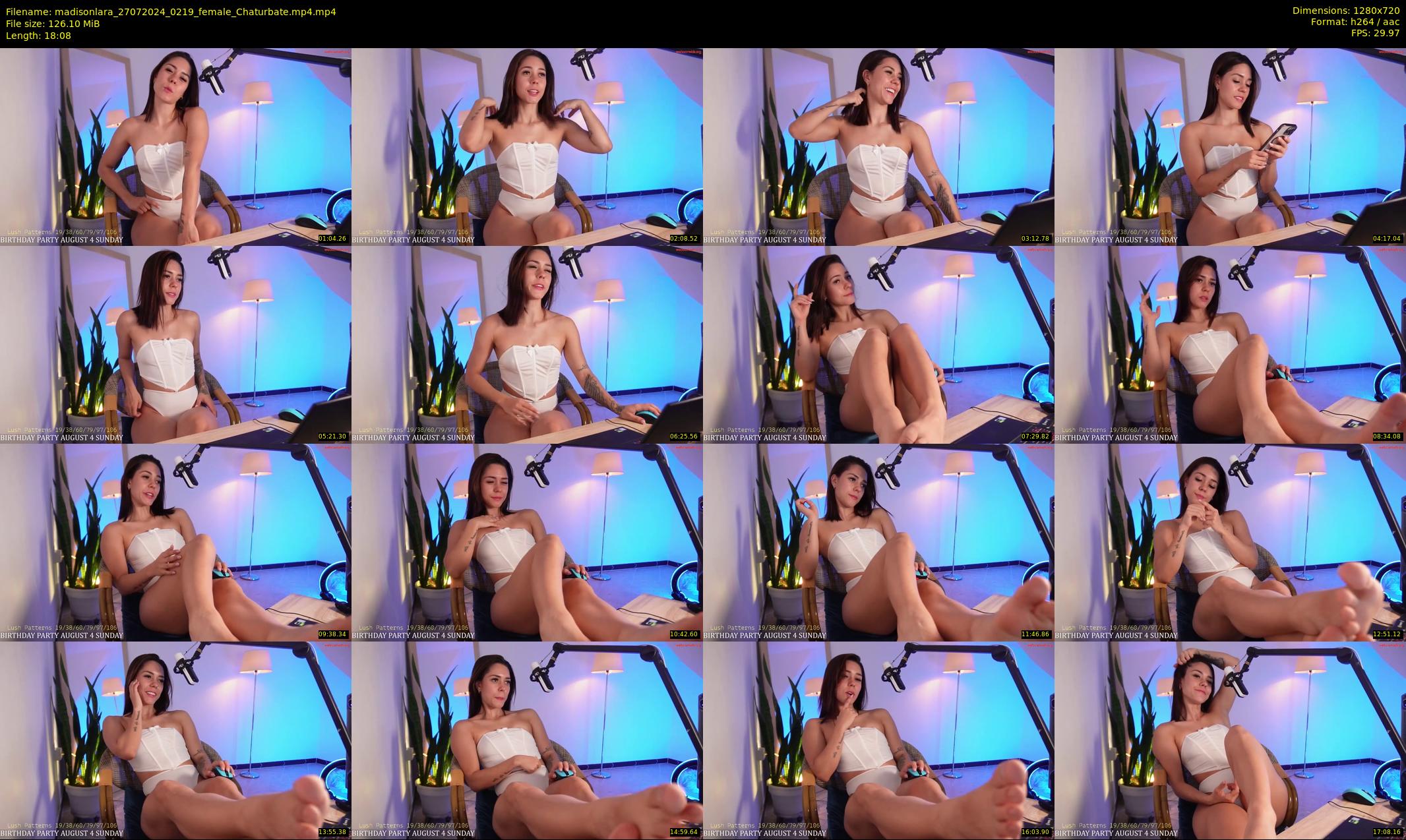 madisonlara — 19 minute Chaturbate female cam show recording, 720p, Jul 27, 2024