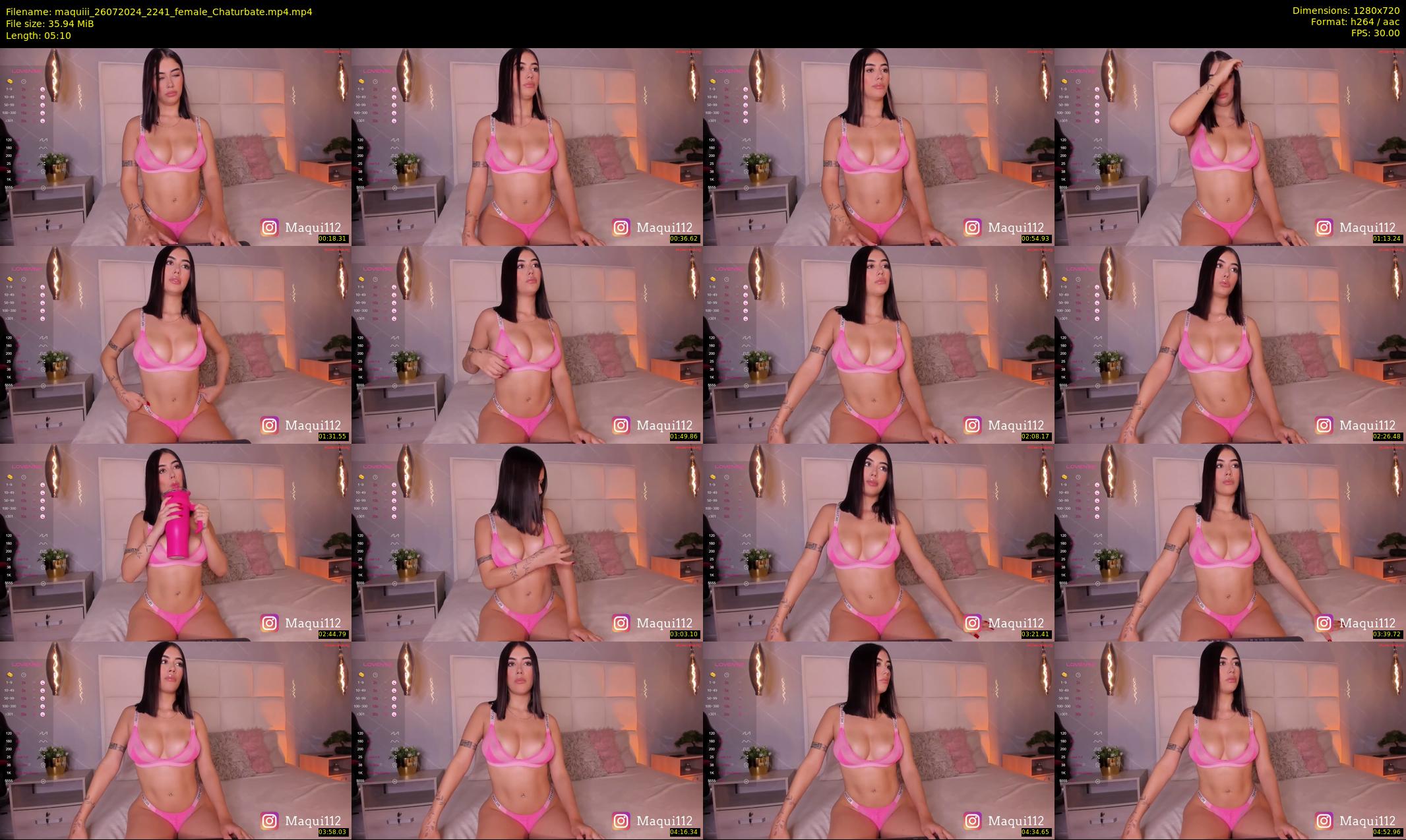maquiii — 6 minute Chaturbate female cam show recording, 720p, Jul 26, 2024