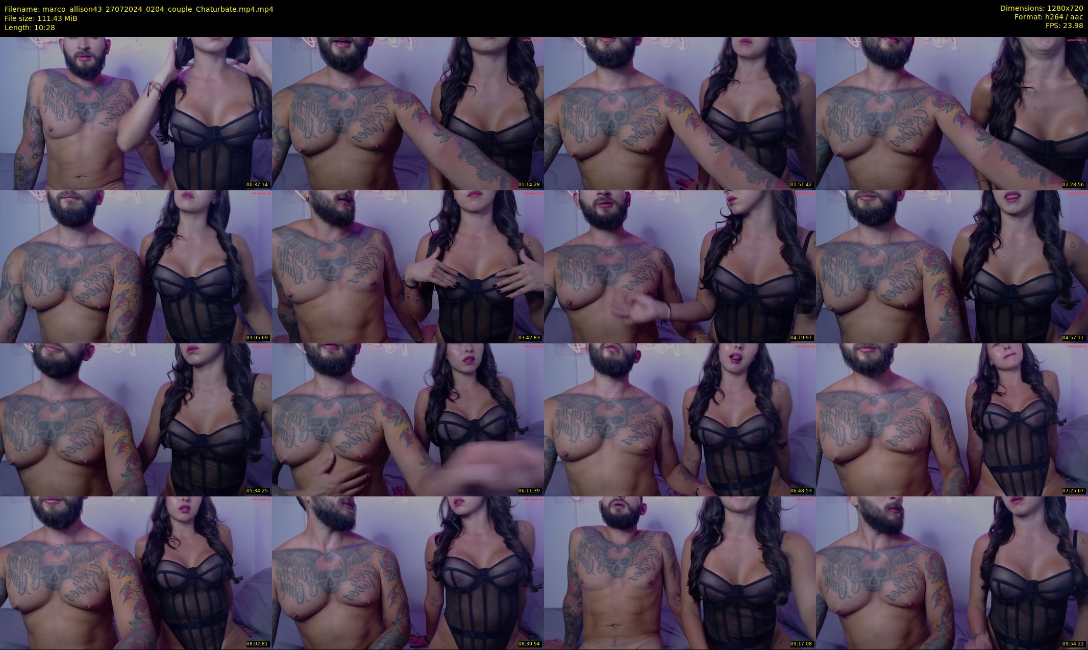 marco_allison43 — 11 minute Chaturbate couple cam show recording, 720p, Jul 27, 2024