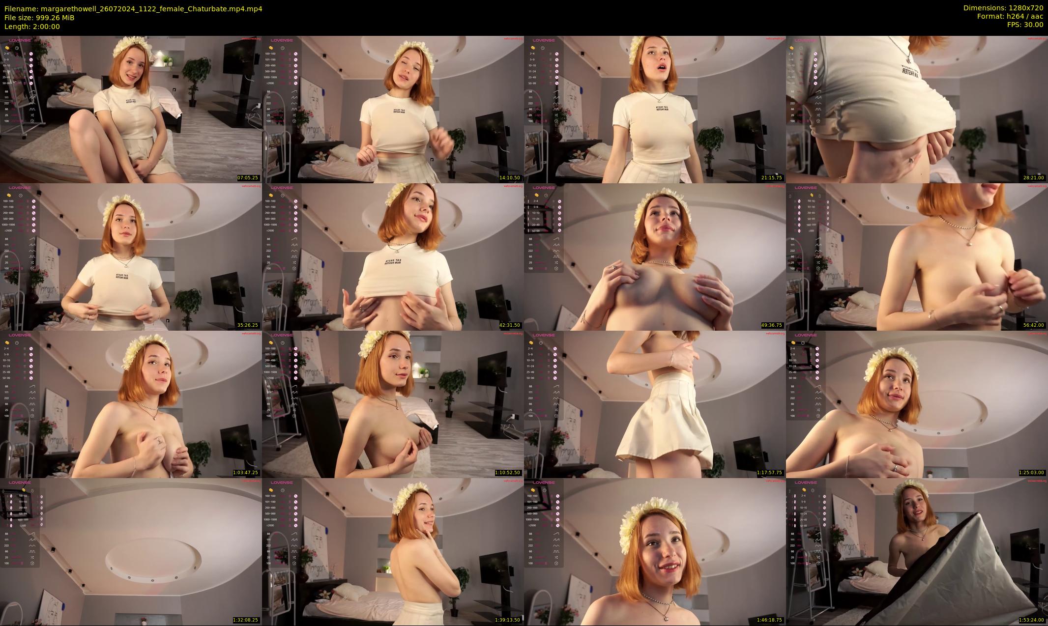 margarethowell — 120 minute Chaturbate female cam show recording, 720p, Jul 26, 2024