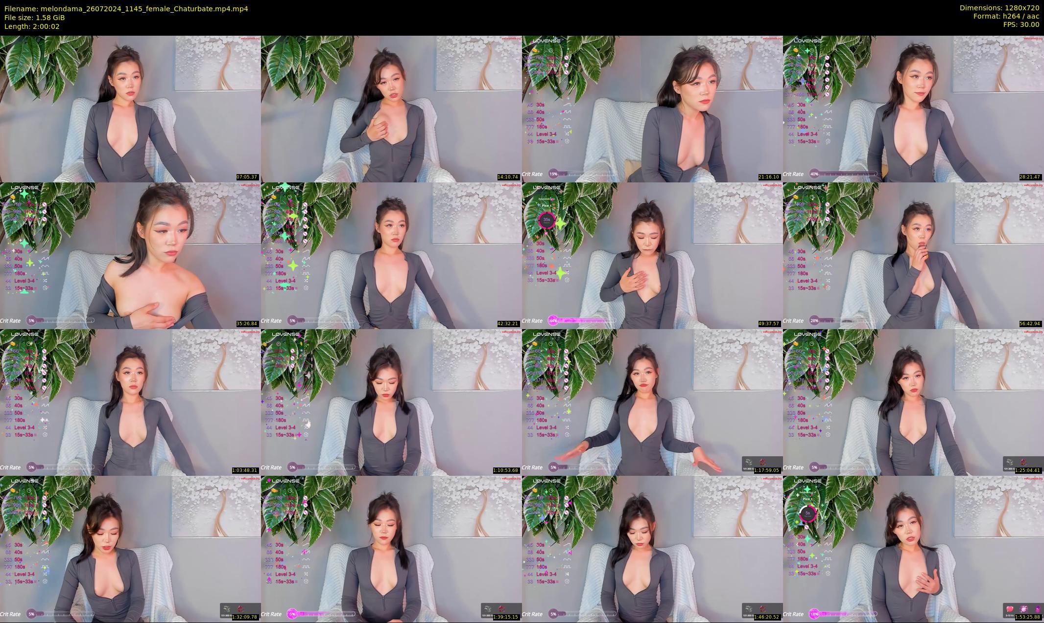 melondama — 121 minute Chaturbate female cam show recording, 720p, Jul 26, 2024