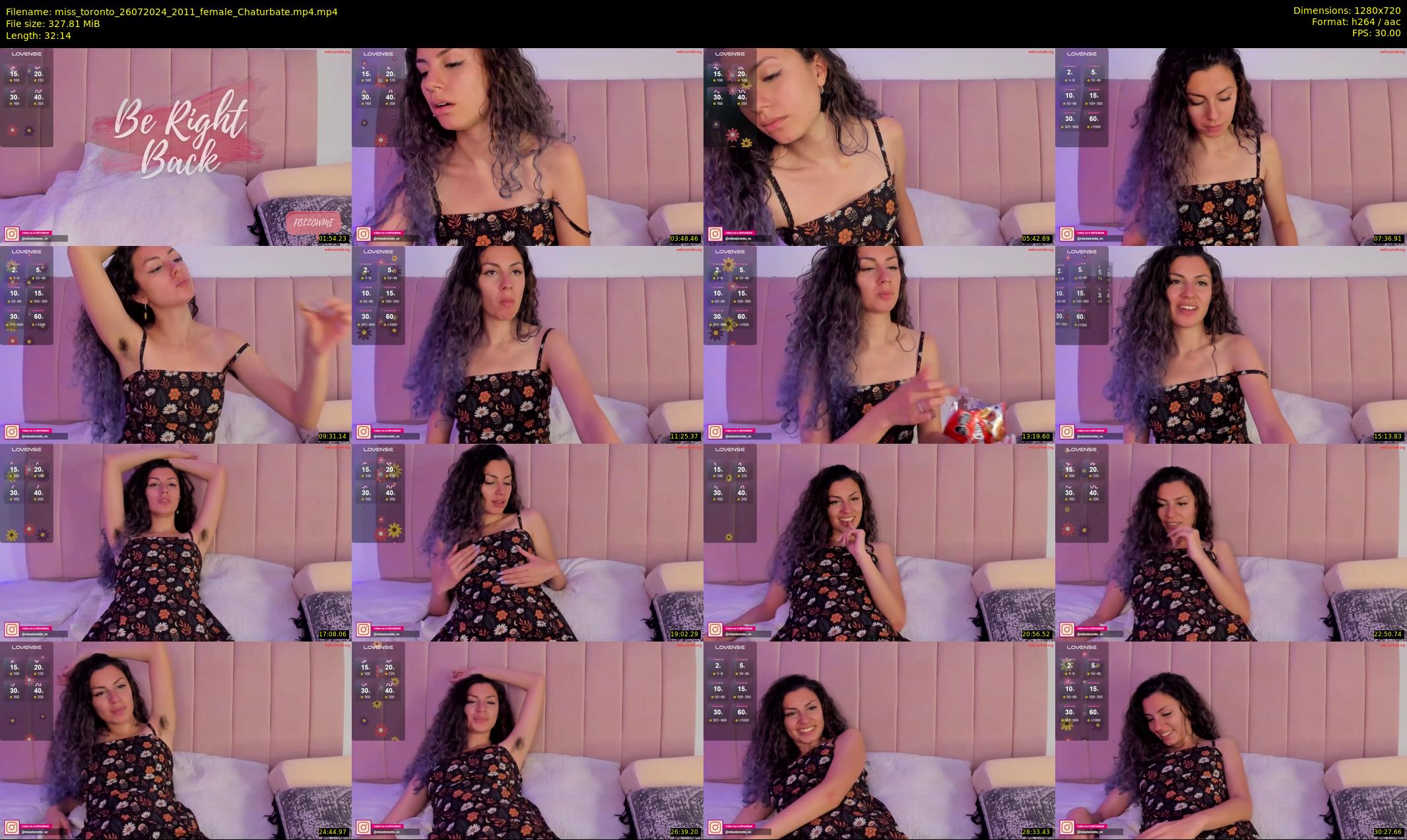miss_toronto — 33 minute Chaturbate female cam show recording, 720p, Jul 26, 2024