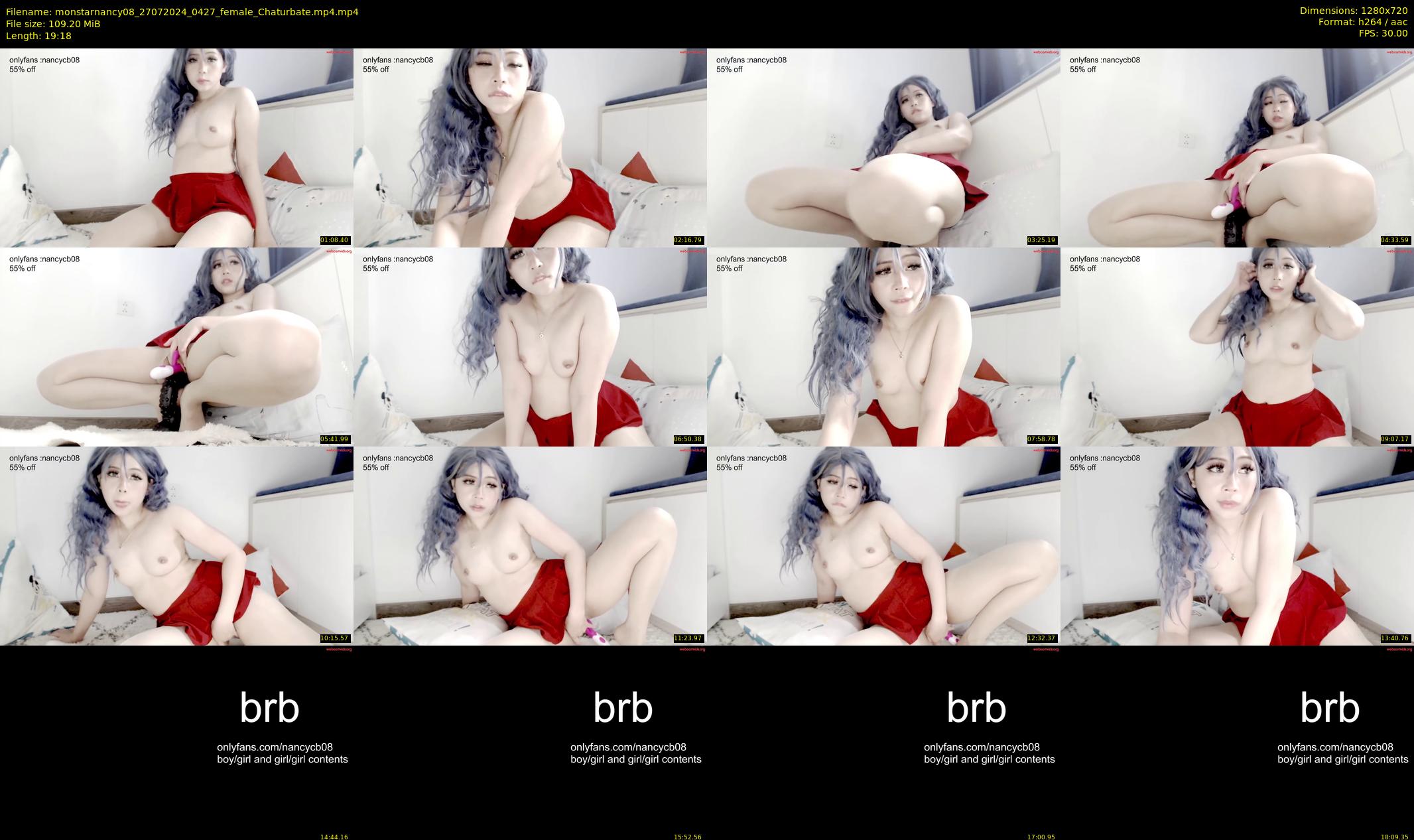 monstarnancy08 — 20 minute Chaturbate female cam show recording, 720p, Jul 27, 2024