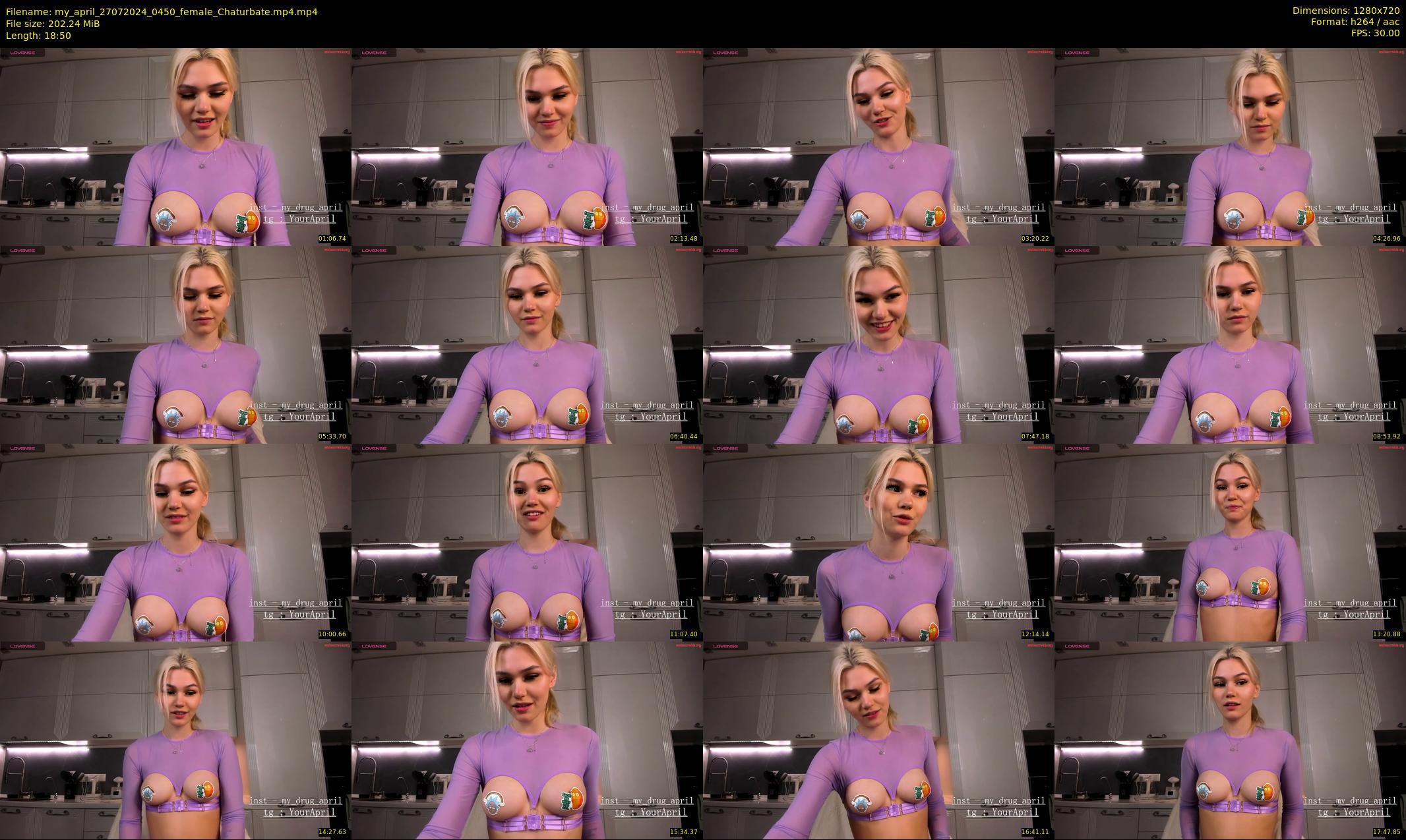 my_april — 19 minute Chaturbate female cam show recording, 720p, Jul 27, 2024