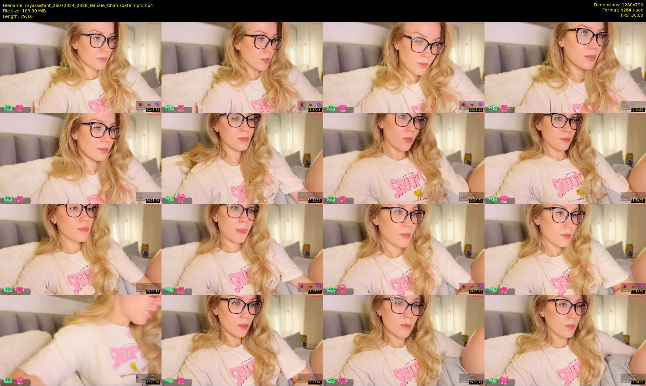 myassistant — 30 minute Chaturbate female cam show recording, 720p, Jul 26, 2024