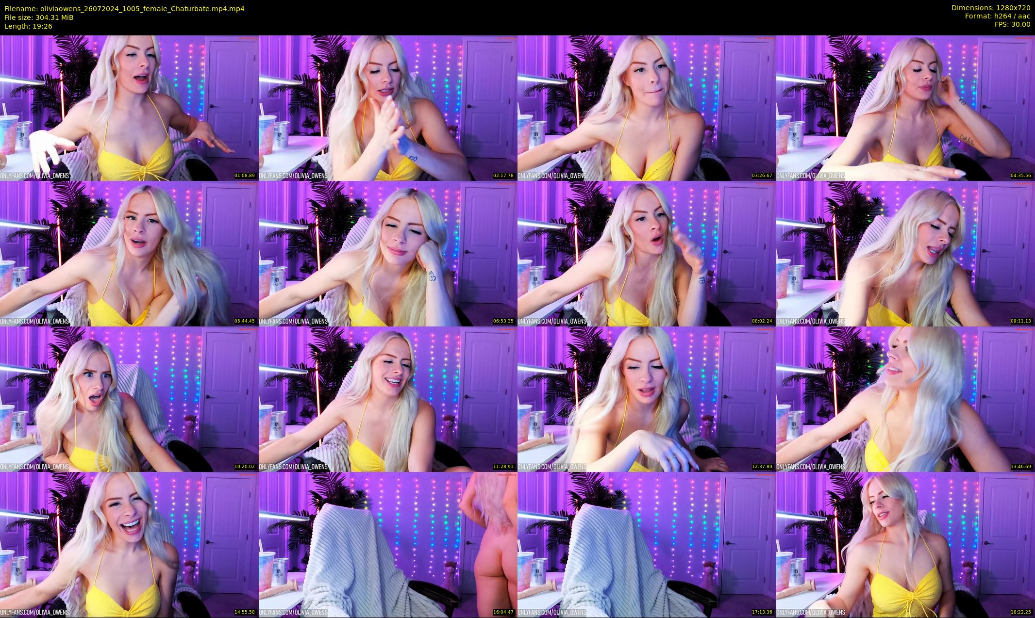 oliviaowens — 20 minute Chaturbate female cam show recording, 720p, Jul 26, 2024