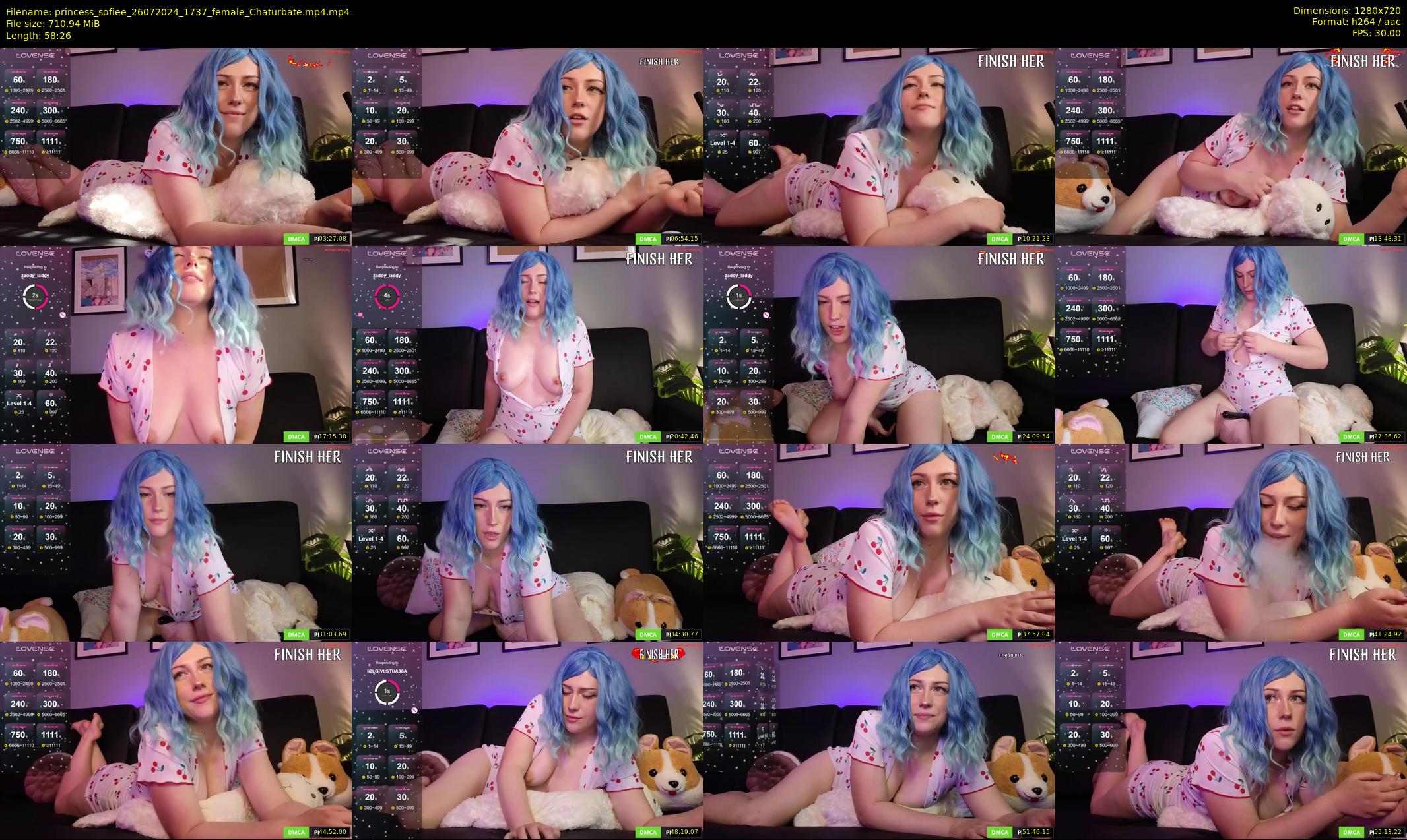 princess_sofiee — 59 minute Chaturbate female cam show recording, 720p, Jul 26, 2024
