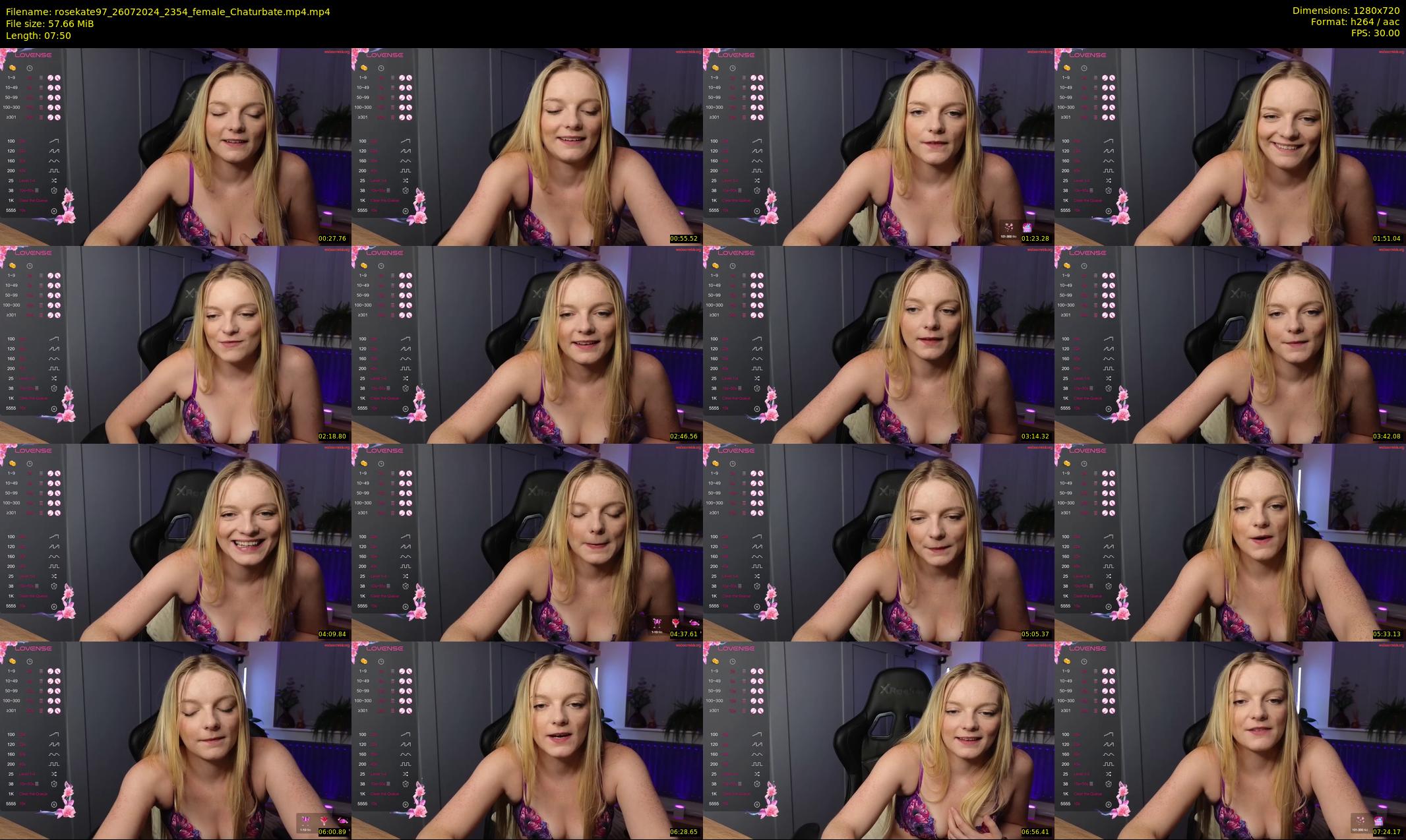 rosekate97 — 8 minute Chaturbate female cam show recording, 720p, Jul 26, 2024