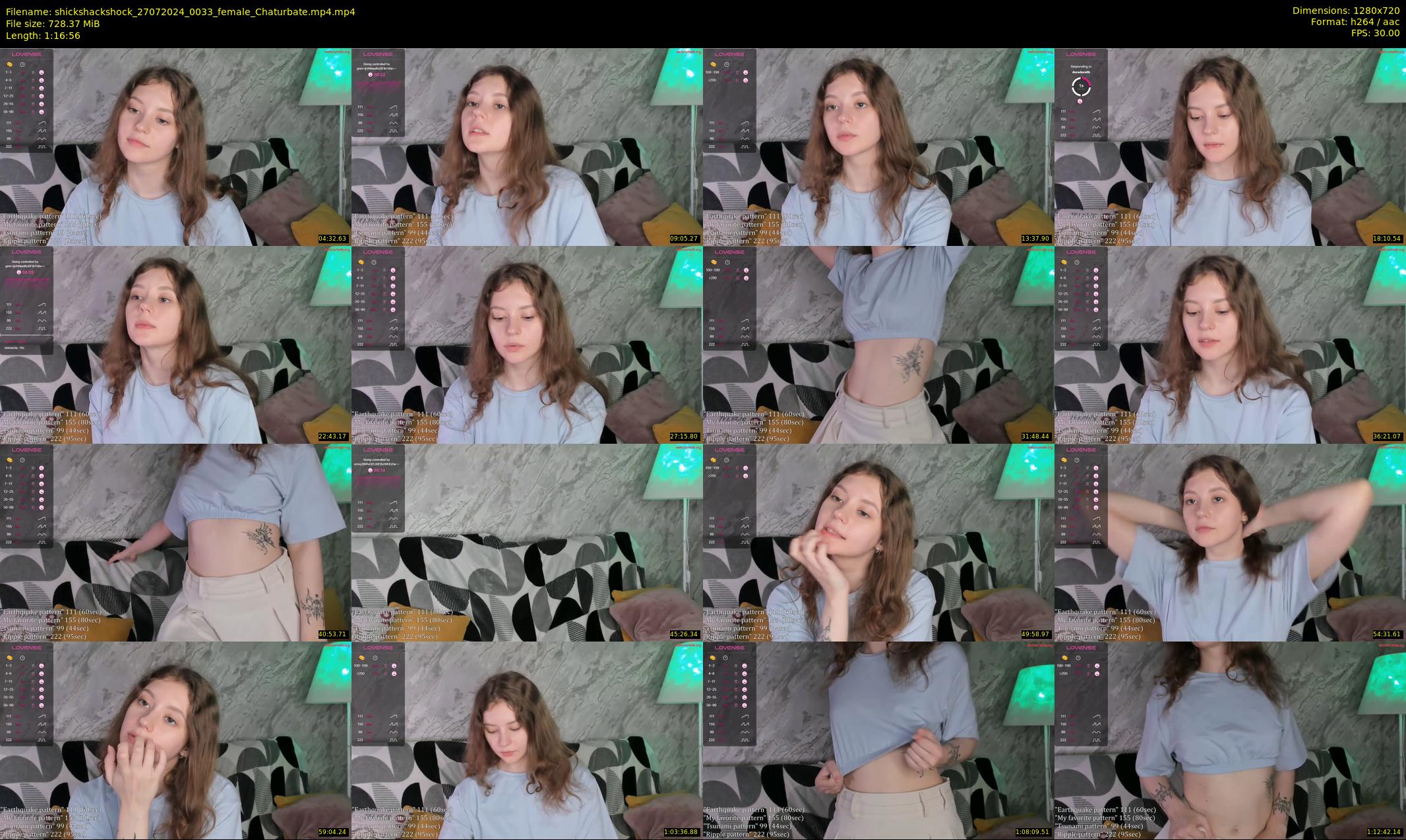 shickshackshock — 77 minute Chaturbate female cam show recording, 720p, Jul 27, 2024