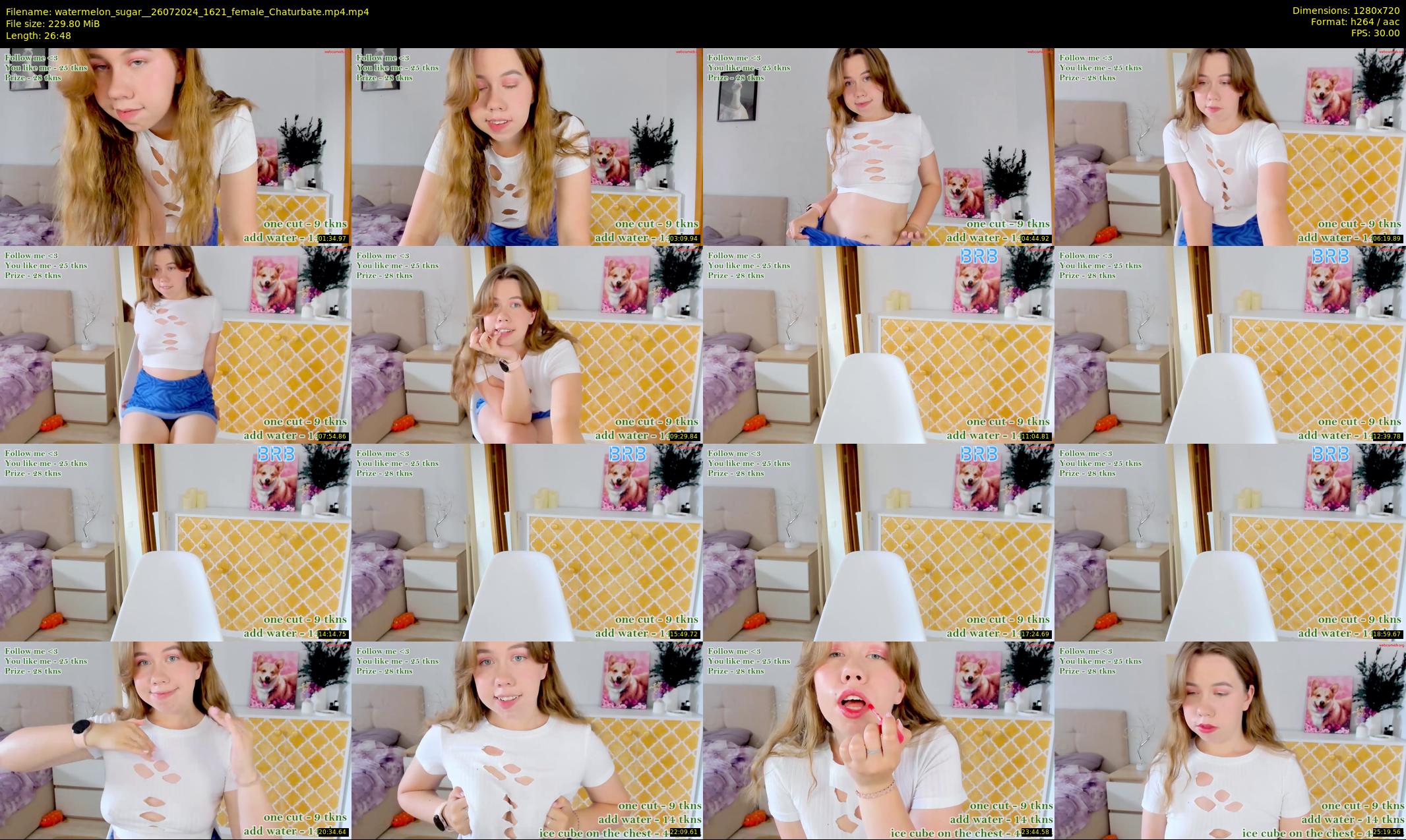watermelon_sugar_ — 27 minute Chaturbate female cam show recording, 720p, Jul 26, 2024