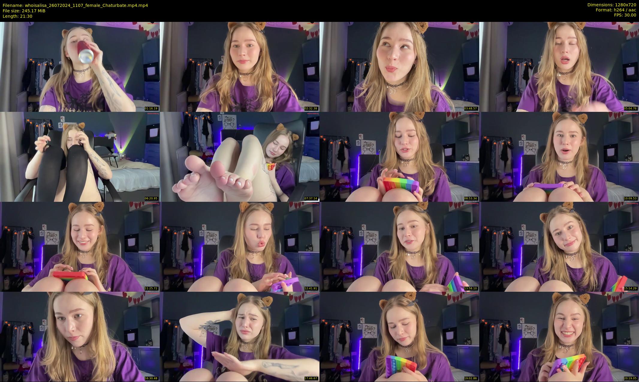 whoisalisa — 22 minute Chaturbate female cam show recording, 720p, Jul 26, 2024