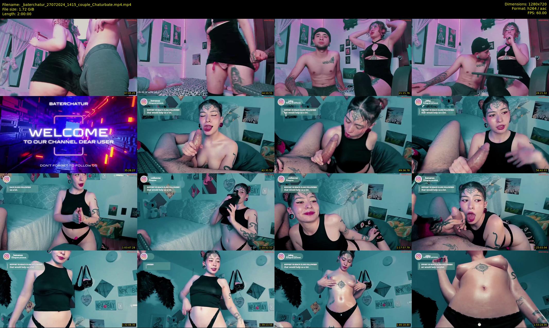 _baterchatur — 120 minute Chaturbate couple cam show recording, 720p, Jul 27, 2024