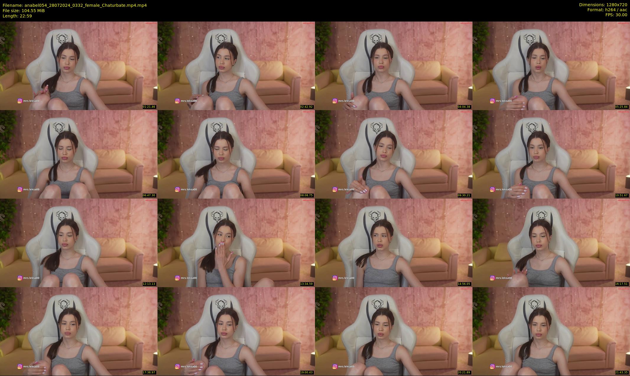 anabel054 — 23 minute Chaturbate female cam show recording, 720p, Jul 28, 2024