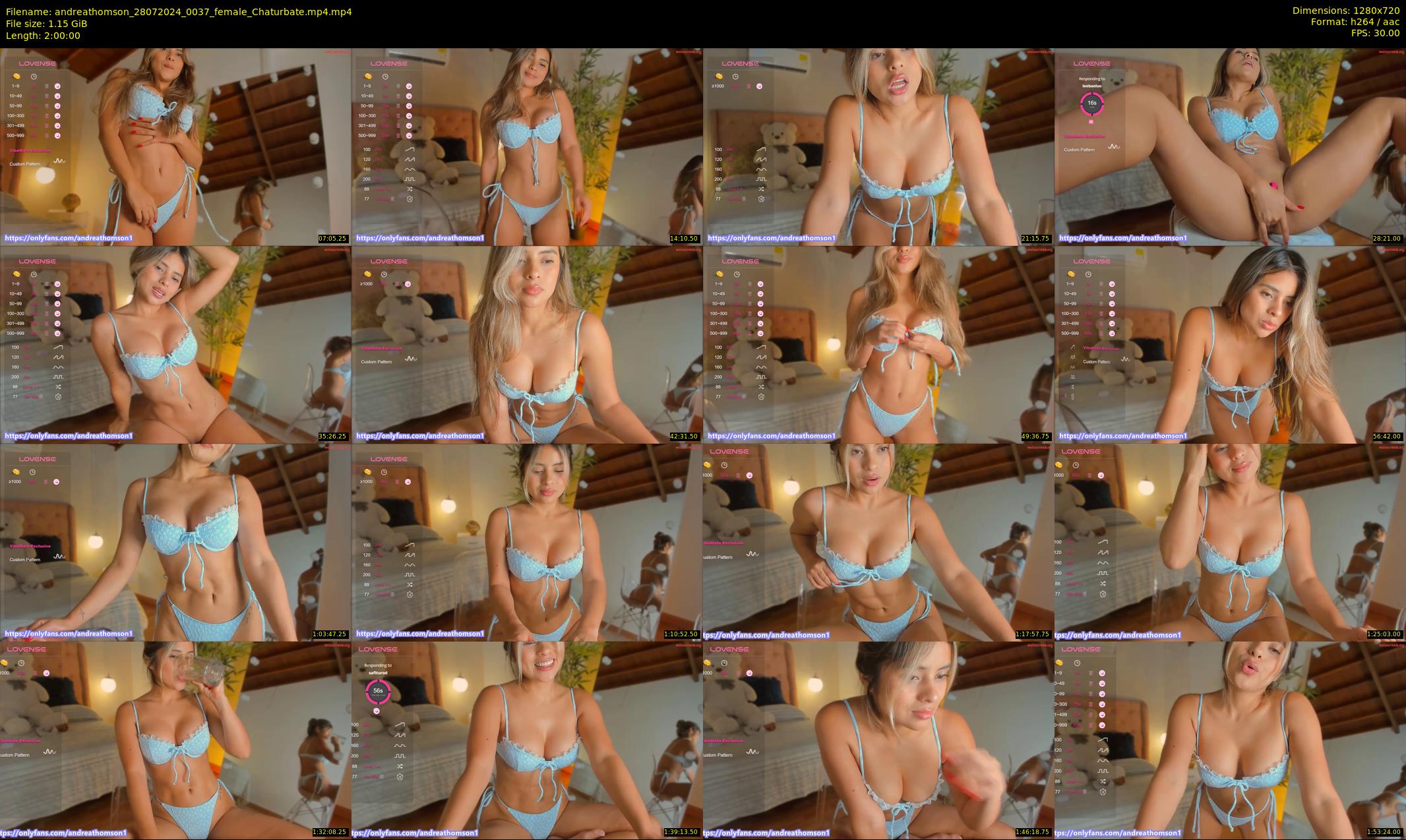 andreathomson — 120 minute Chaturbate female cam show recording, 720p, Jul 28, 2024