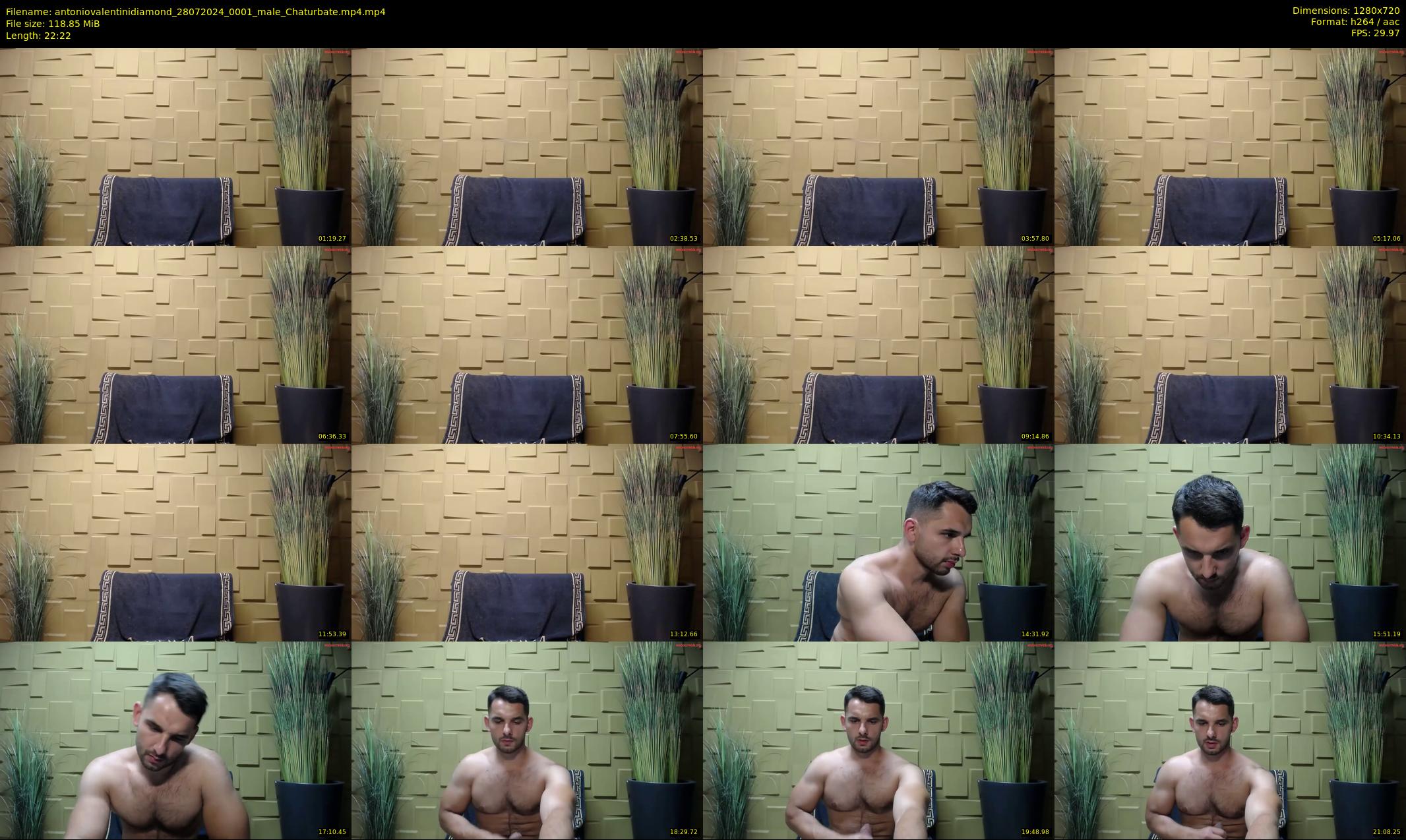 antoniovalentinidiamond — 23 minute Chaturbate male cam show recording, 720p, Jul 28, 2024