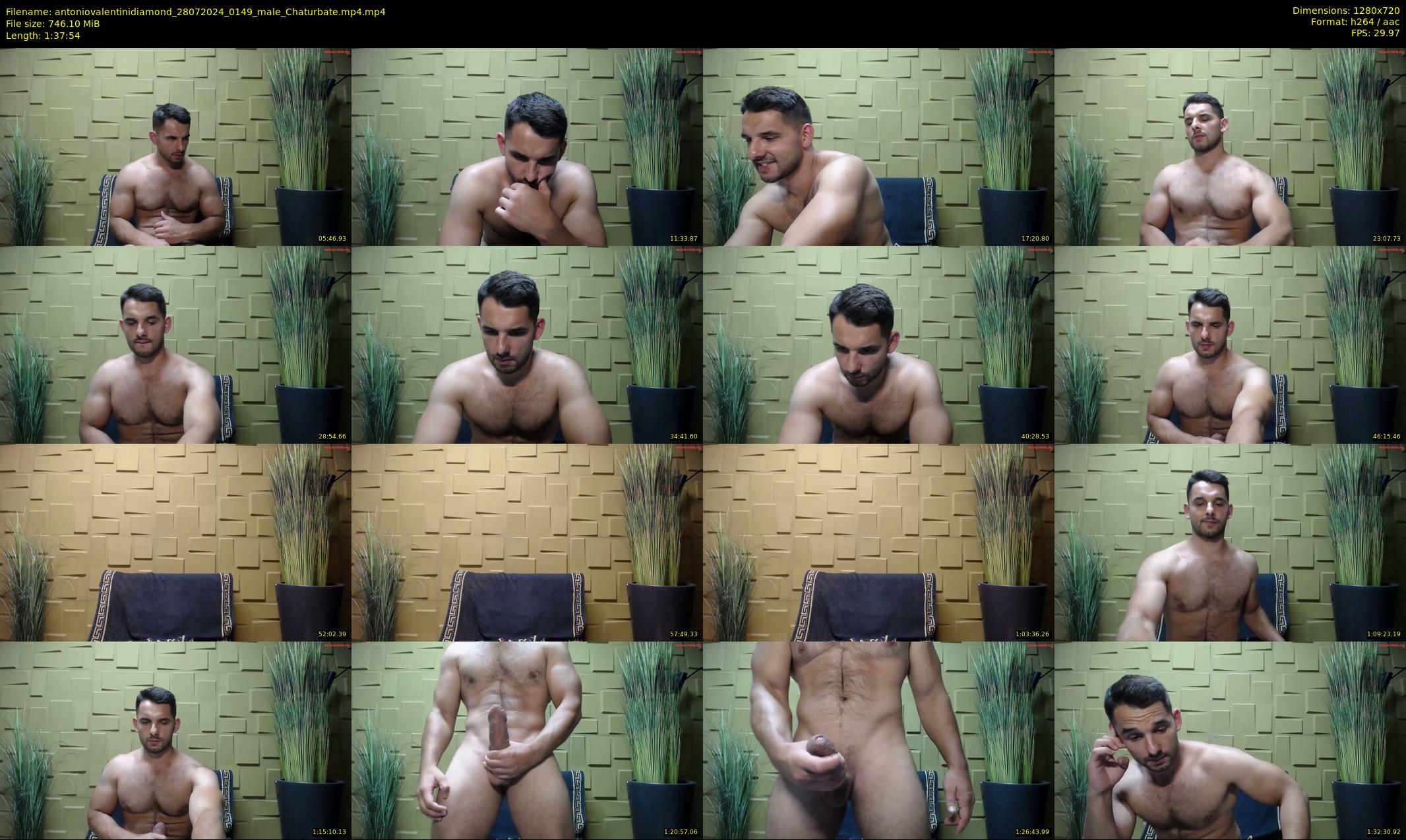 antoniovalentinidiamond — 98 minute Chaturbate male cam show recording, 720p, Jul 28, 2024