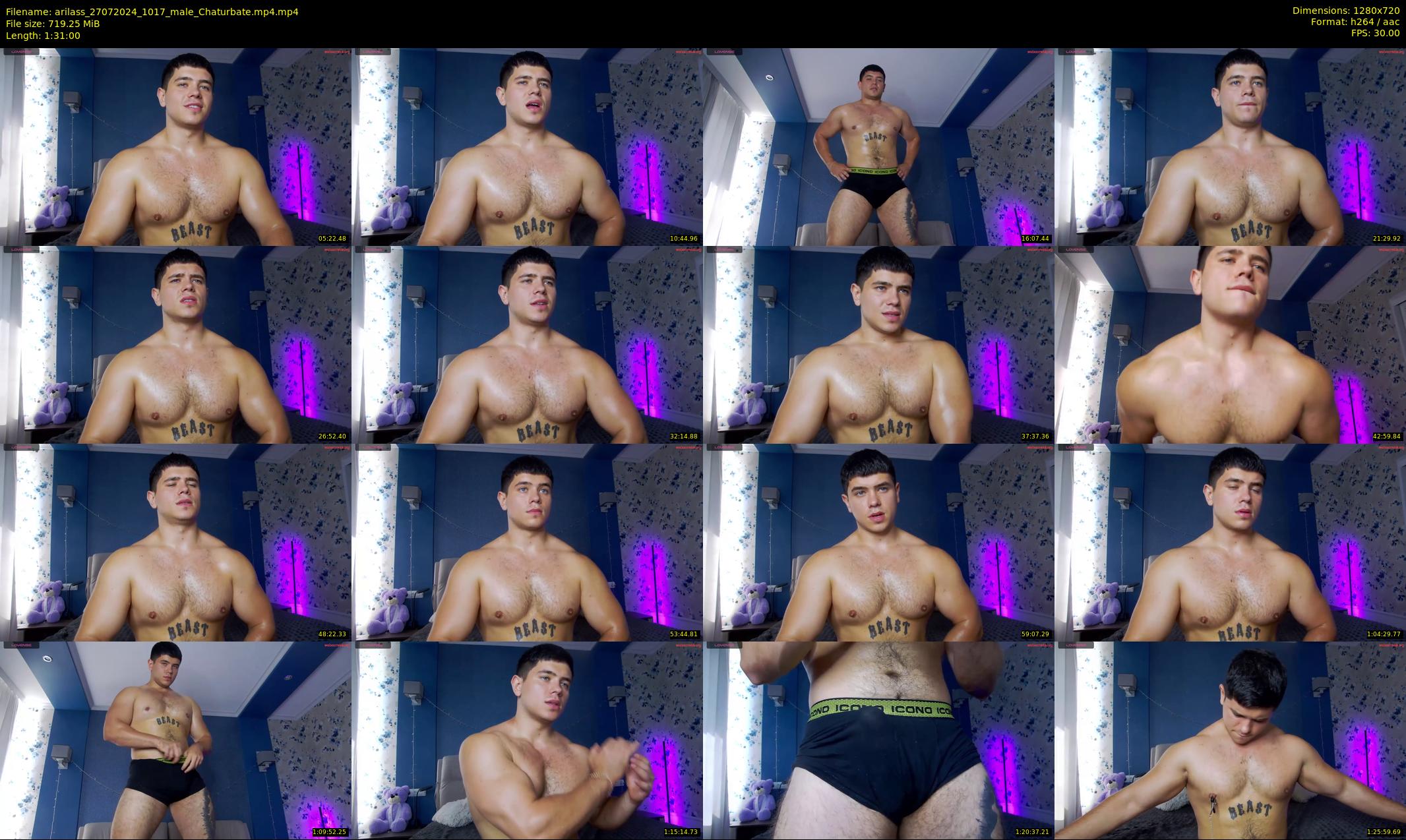 arilass — 91 minute Chaturbate male cam show recording, 720p, Jul 27, 2024
