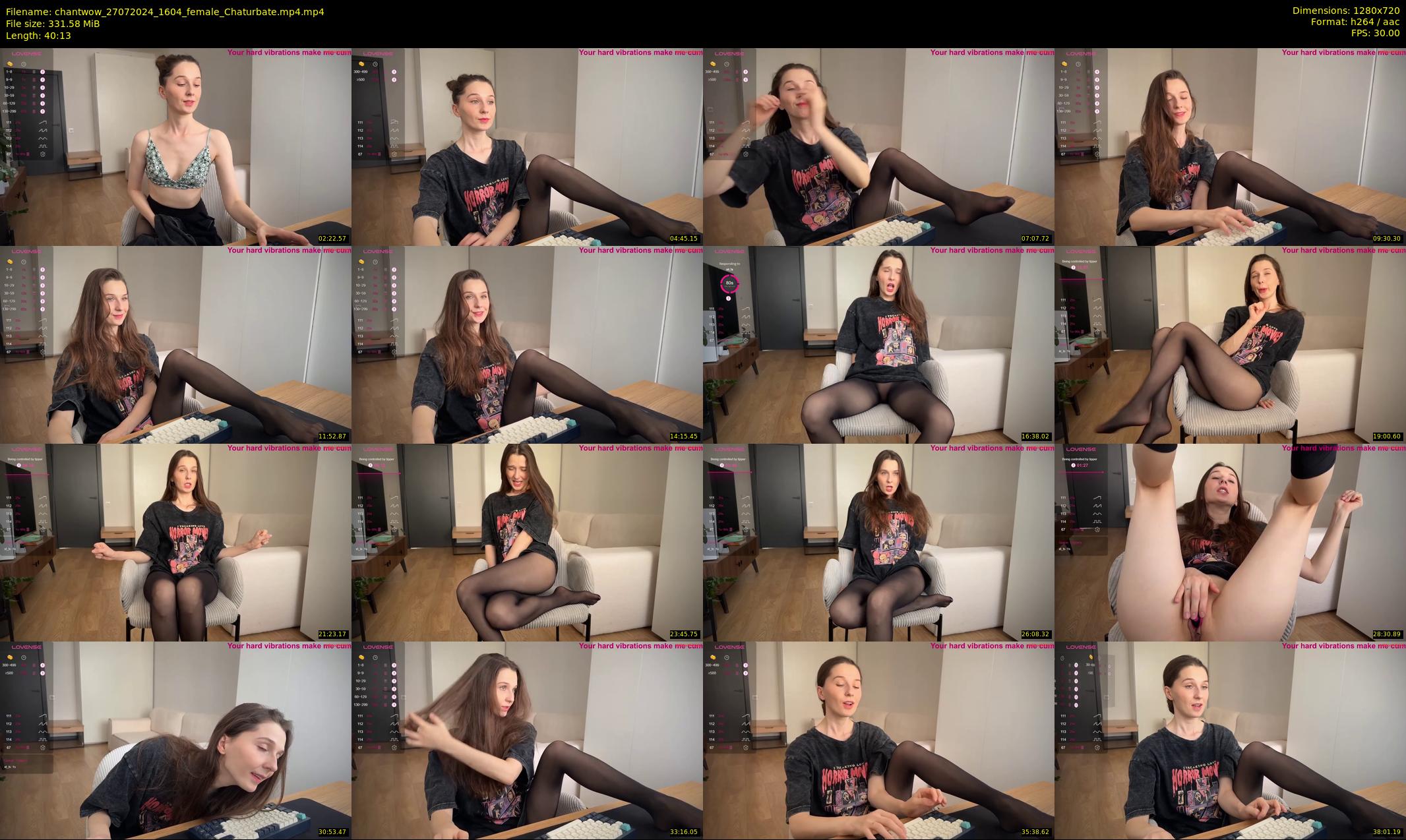 chantwow — 41 minute Chaturbate female cam show recording, 720p, Jul 27, 2024