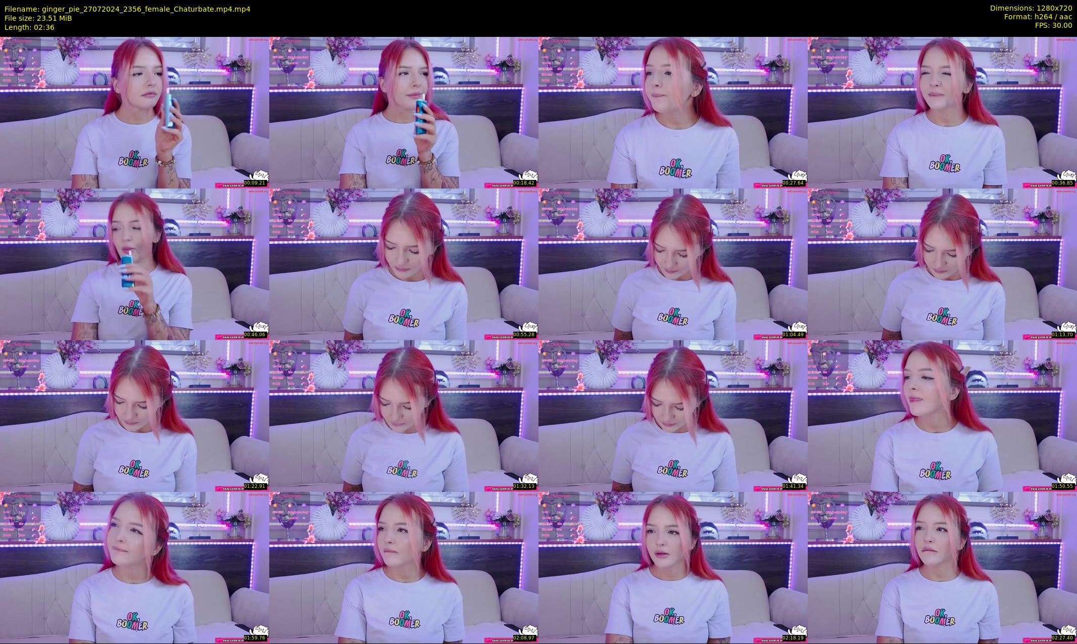 ginger_pie — 3 minute Chaturbate female cam show recording, 720p, Jul 27, 2024