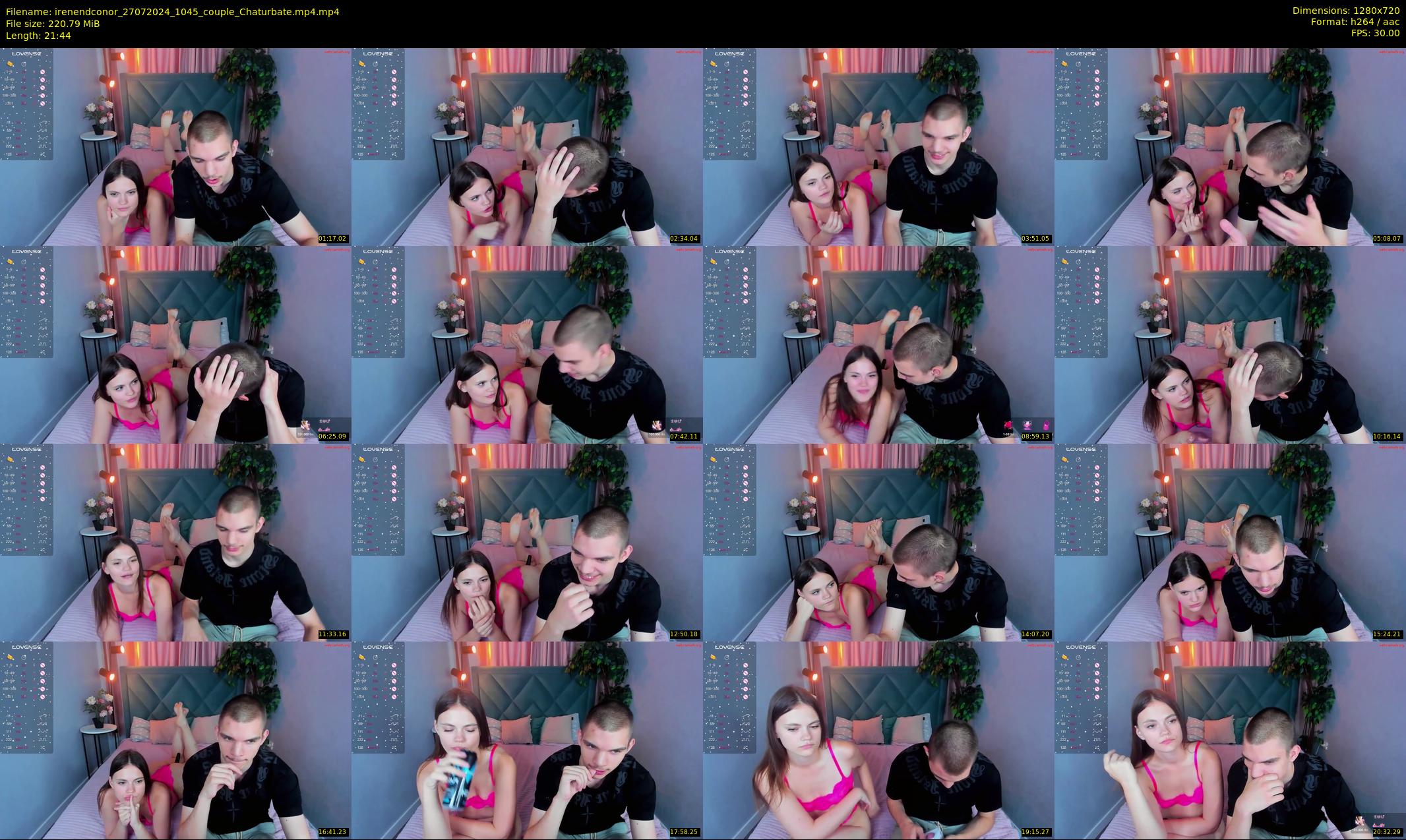 irenendconor — 22 minute Chaturbate couple cam show recording, 720p, Jul 27, 2024