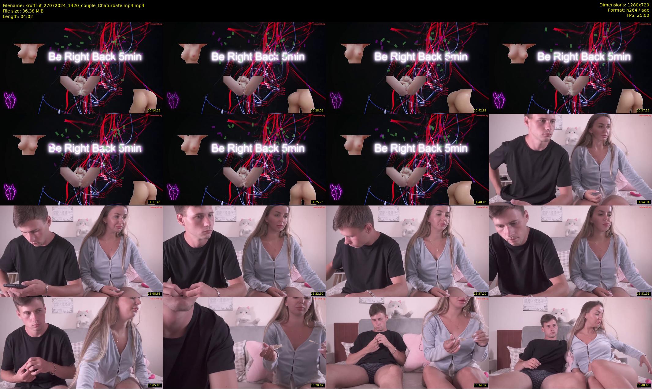 krutfrut — 5 minute Chaturbate couple cam show recording, 720p, Jul 27, 2024