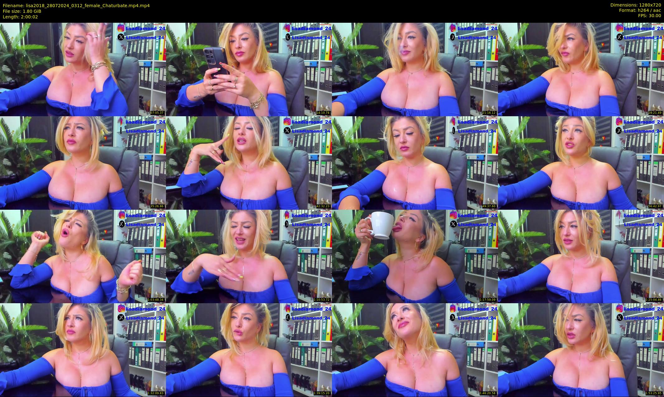 lisa2018 — 121 minute Chaturbate female cam show recording, 720p, Jul 28, 2024