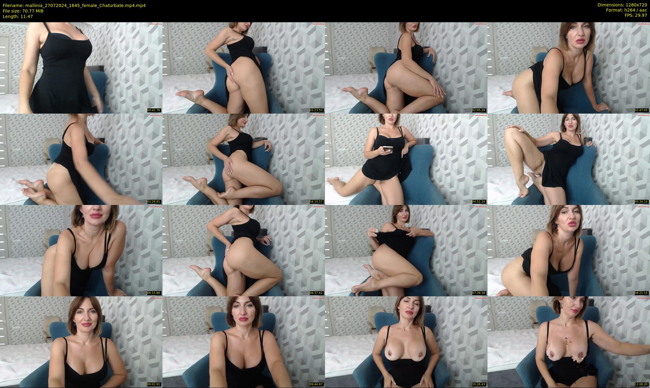 mallinia — 12 minute Chaturbate female cam show recording, 720p, Jul 27, 2024