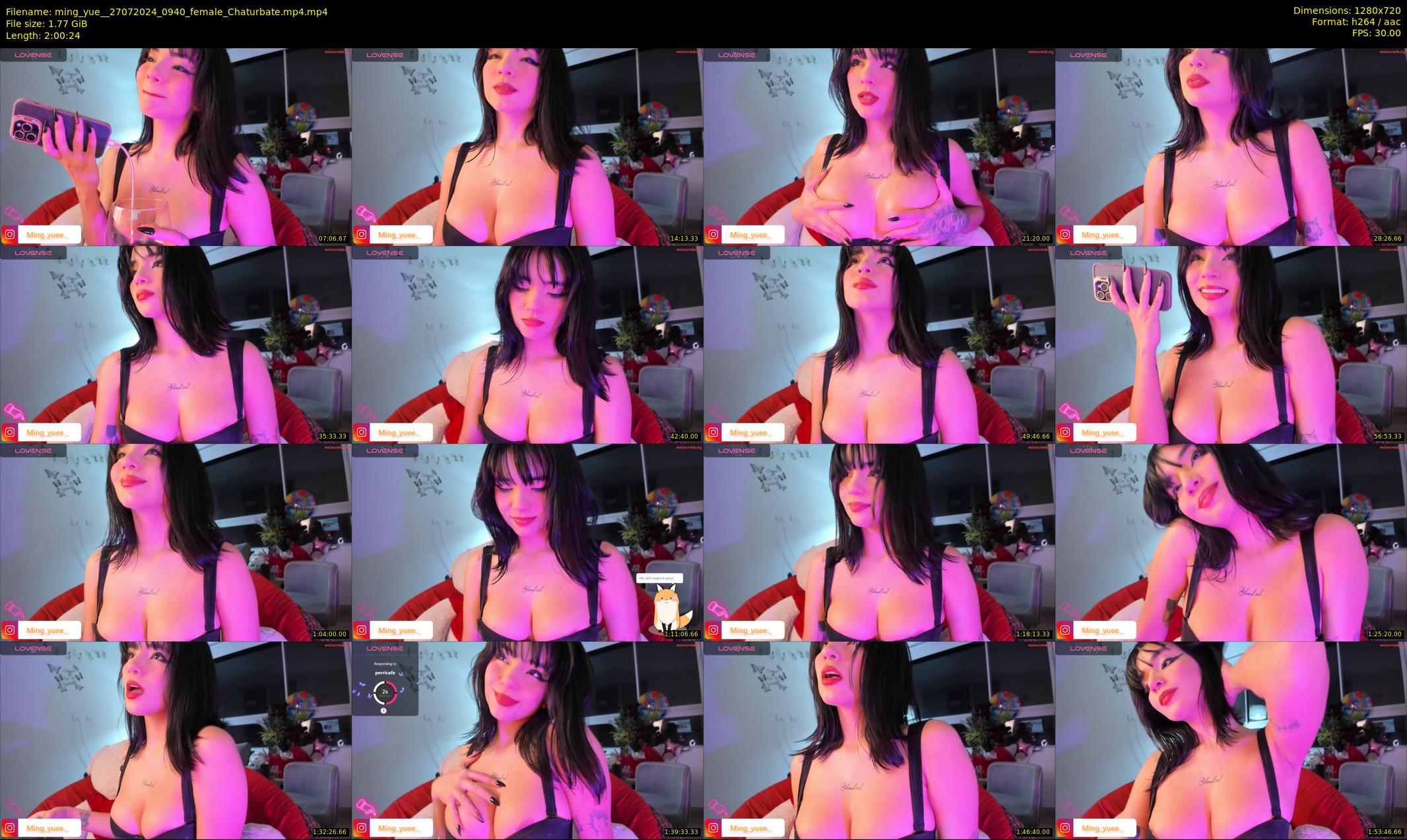 ming_yue_ — 121 minute Chaturbate female cam show recording, 720p, Jul 27, 2024