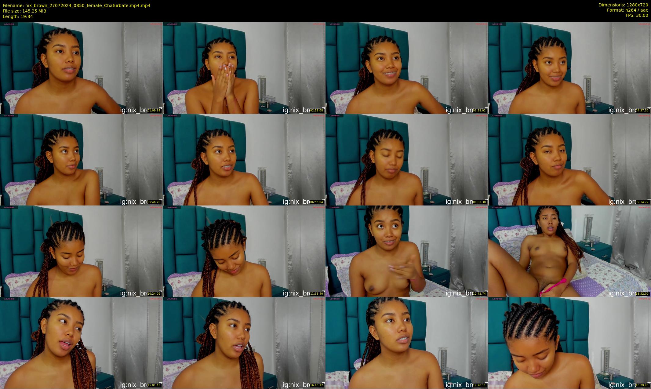nix_brown — 20 minute Chaturbate female cam show recording, 720p, Jul 27, 2024