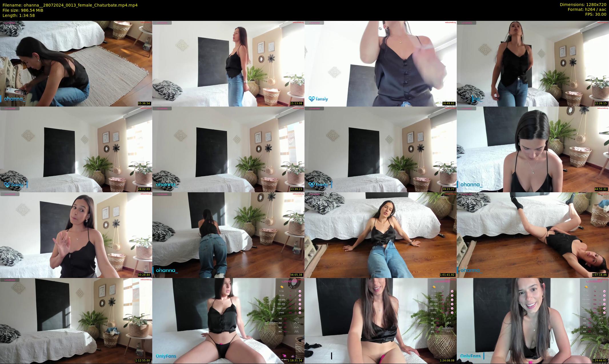 ohanna_ — 95 minute Chaturbate female cam show recording, 720p, Jul 28, 2024