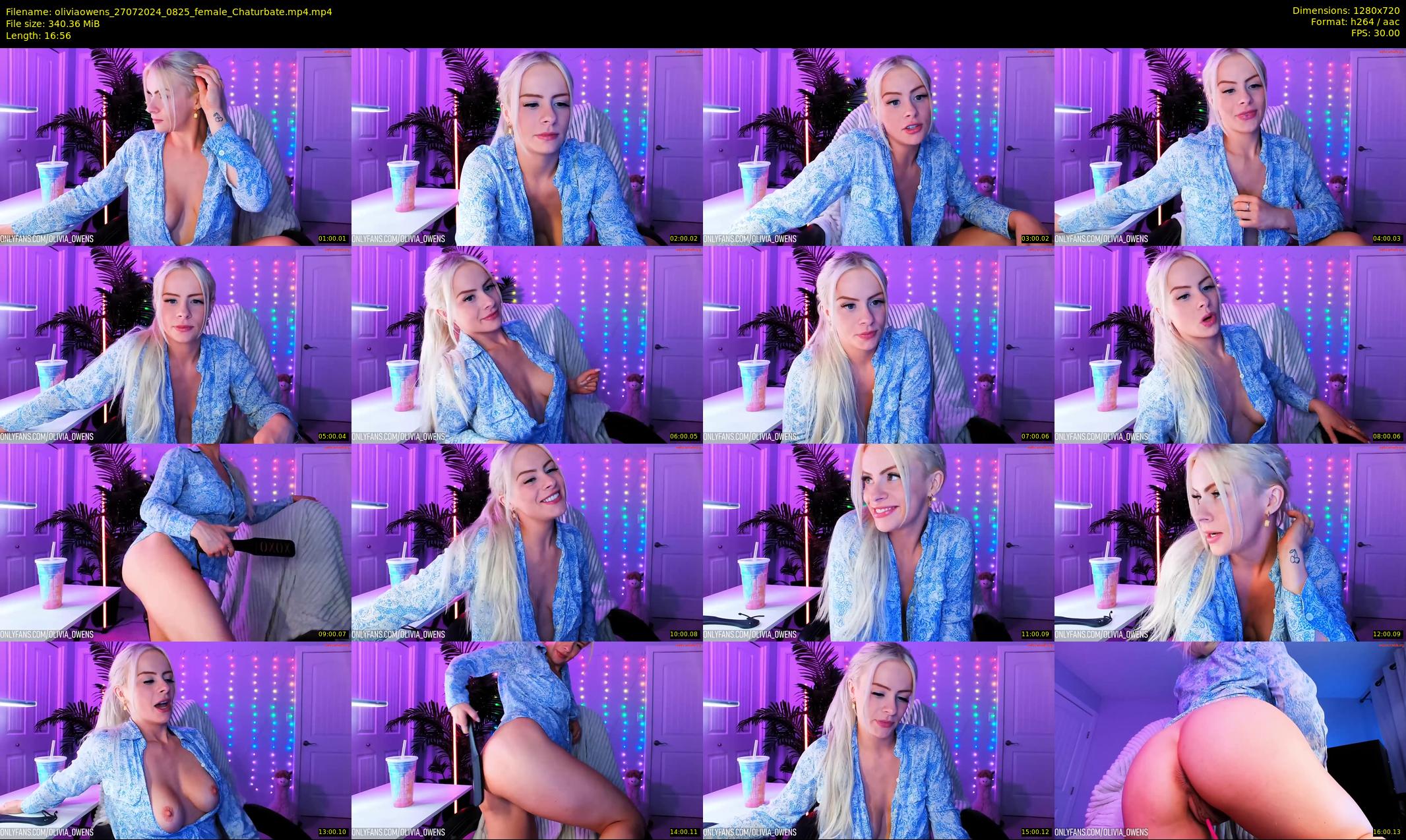 oliviaowens — 17 minute Chaturbate female cam show recording, 720p, Jul 27, 2024