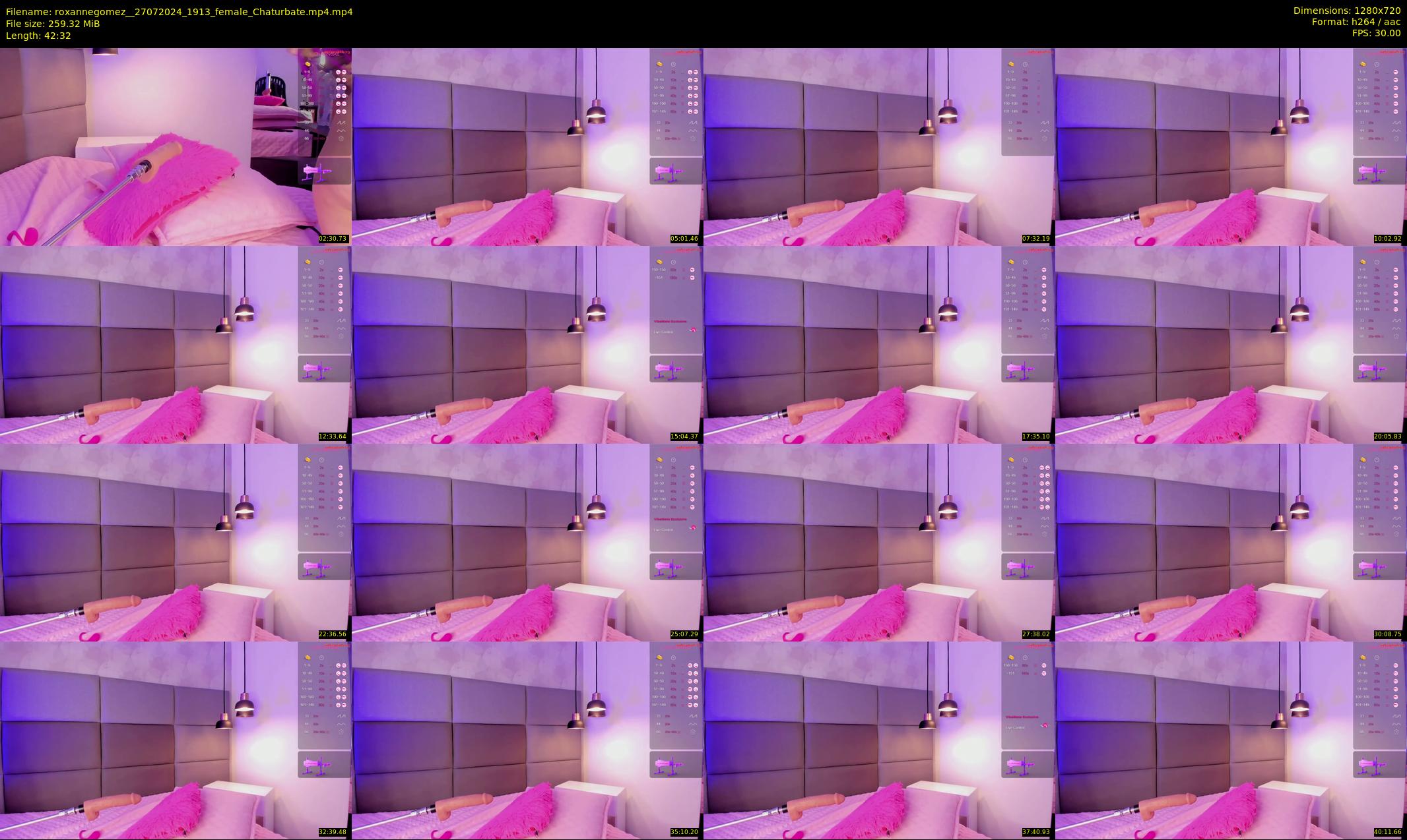 roxannegomez_ — 43 minute Chaturbate female cam show recording, 720p, Jul 27, 2024