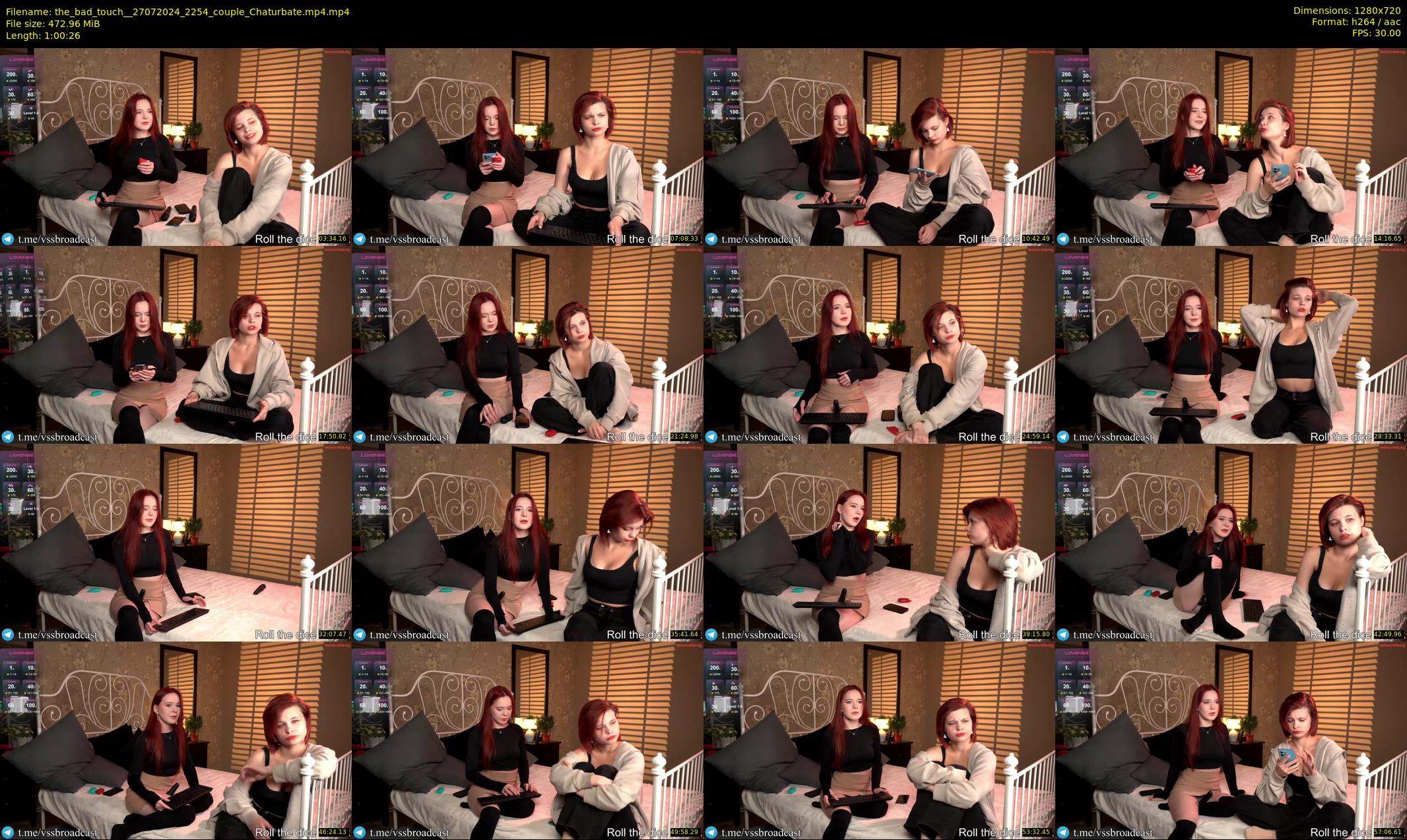 the_bad_touch_ — 61 minute Chaturbate couple cam show recording, 720p, Jul 27, 2024
