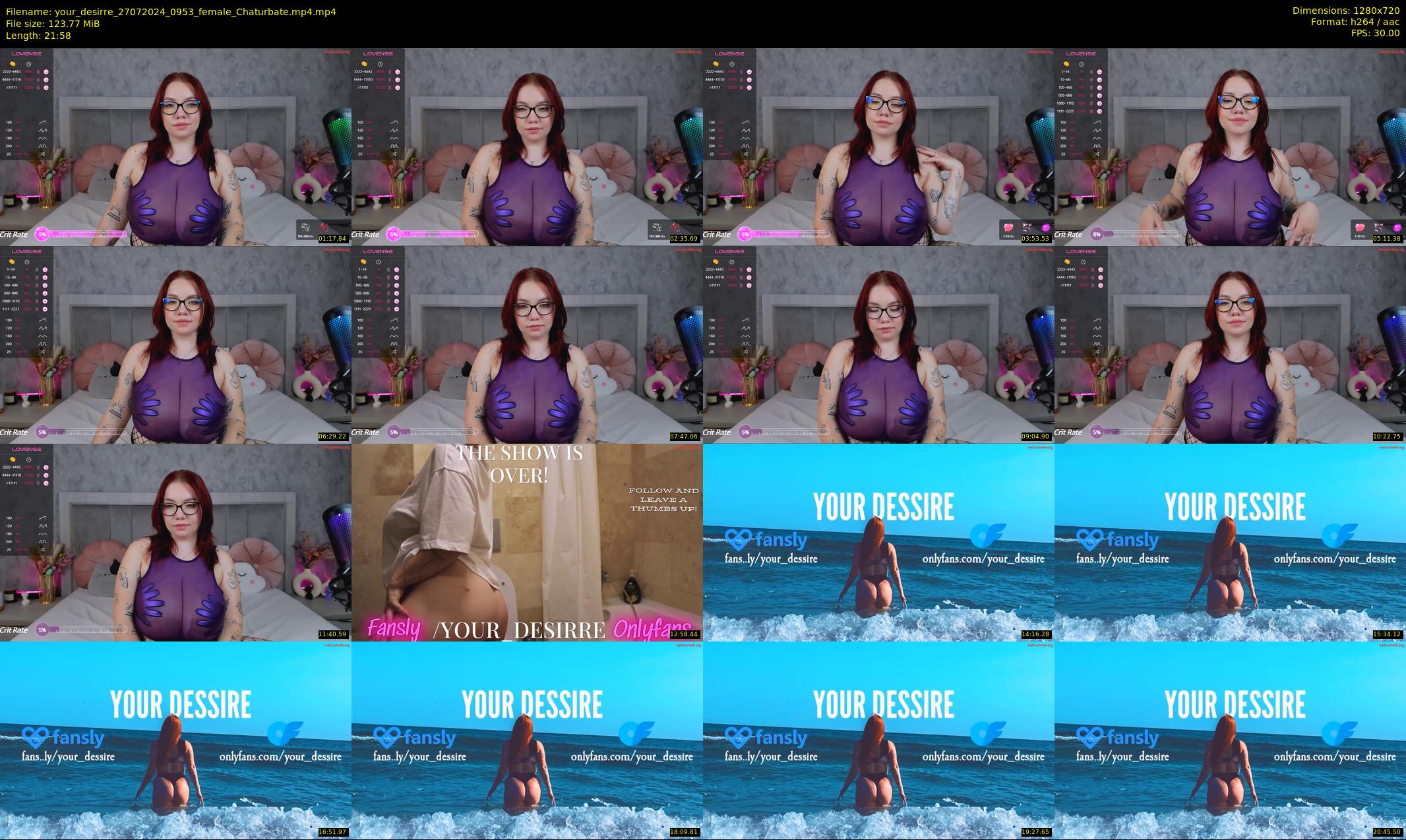your_desirre — 22 minute Chaturbate female cam show recording, 720p, Jul 27, 2024