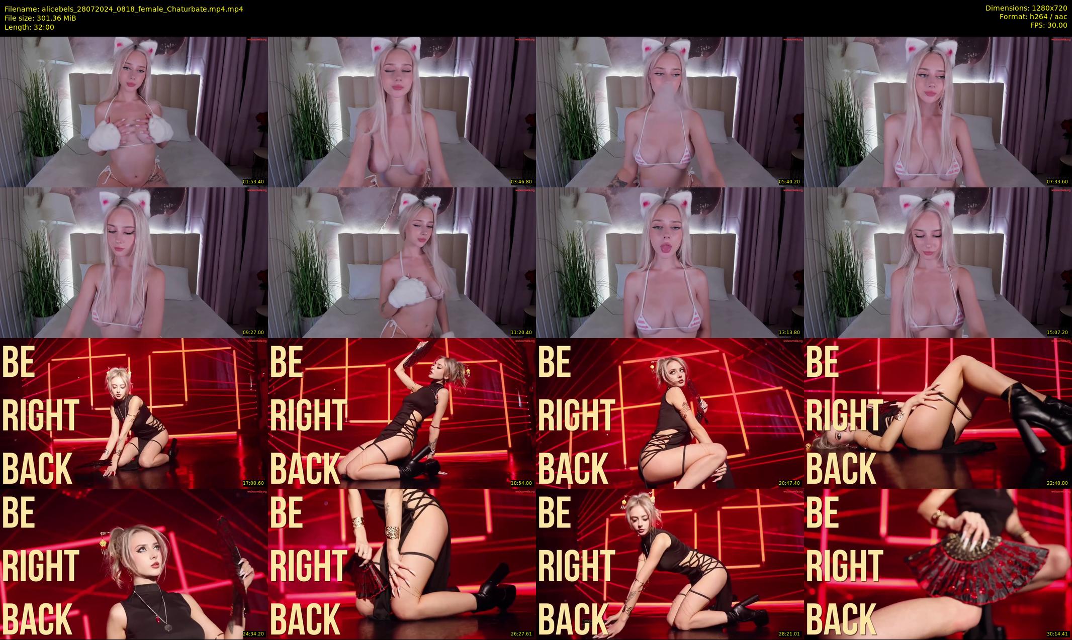 alicebels — 32 minute Chaturbate female cam show recording, 720p, Jul 28, 2024