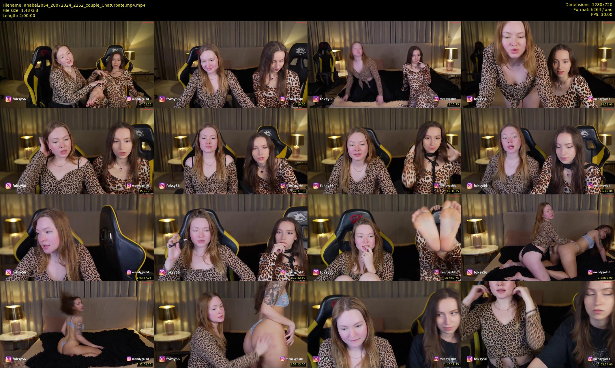 anabel2054 — 120 minute Chaturbate female cam show recording, 720p, Jul 28, 2024