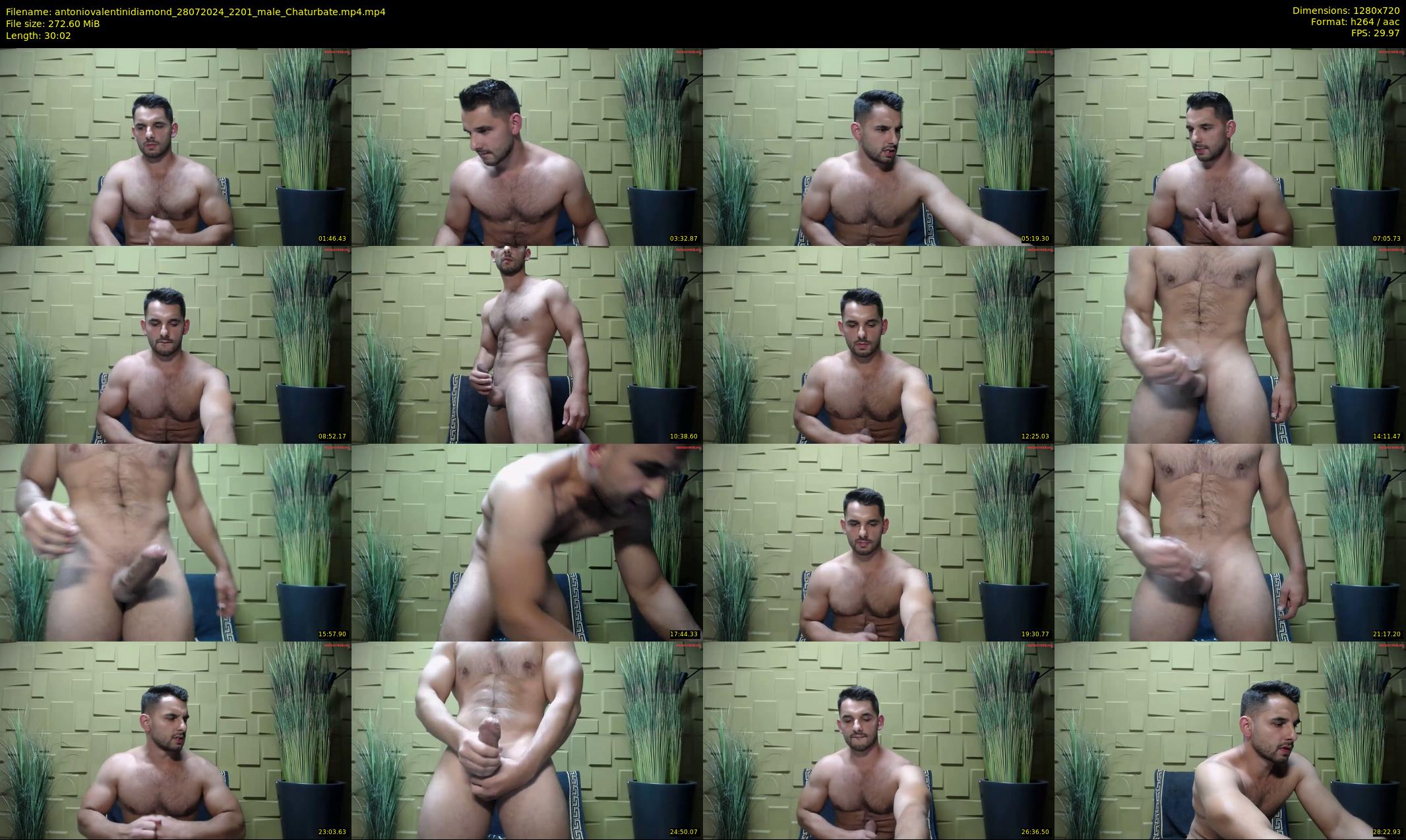 antoniovalentinidiamond — 31 minute Chaturbate male cam show recording, 720p, Jul 28, 2024