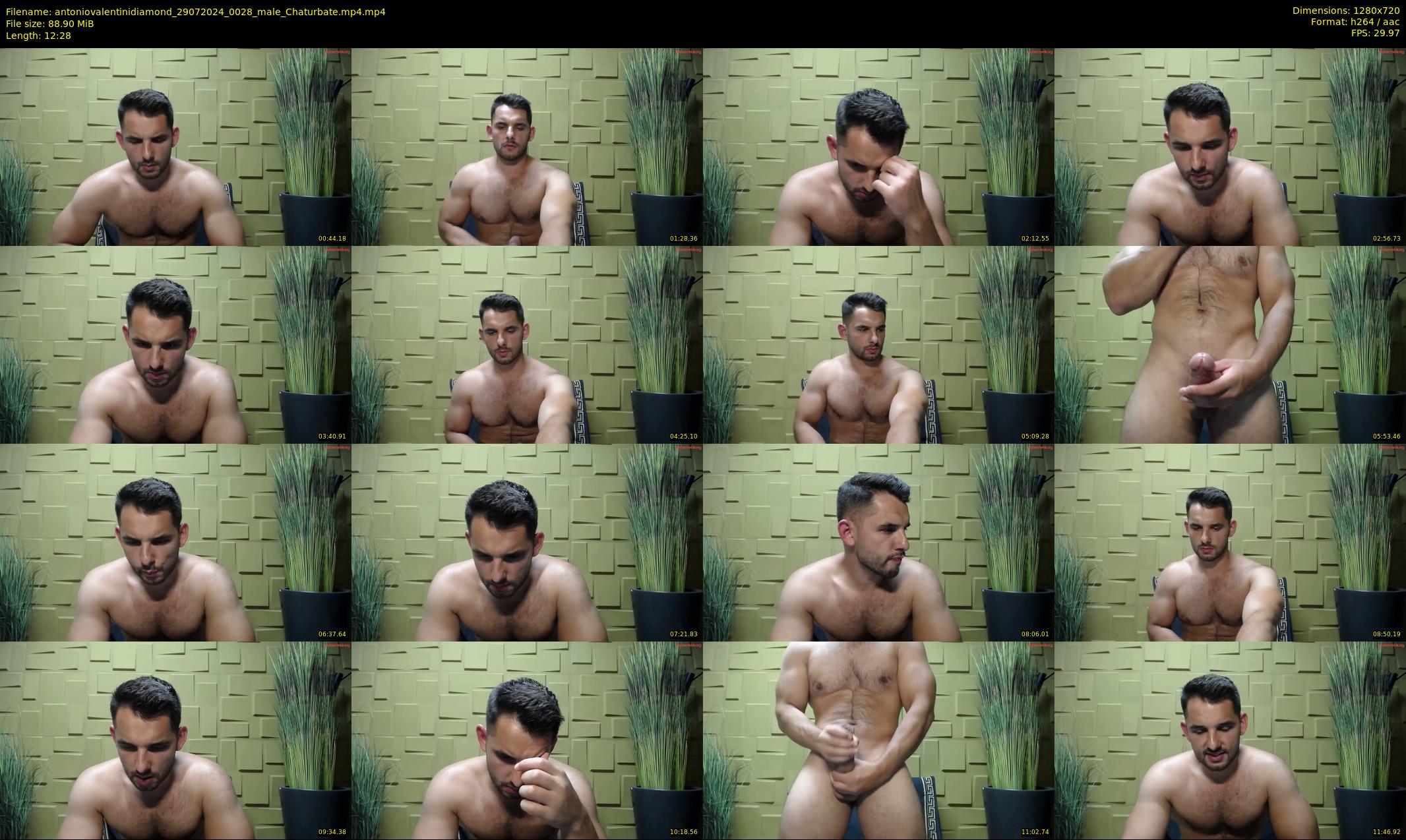 antoniovalentinidiamond — 13 minute Chaturbate male cam show recording, 720p, Jul 29, 2024